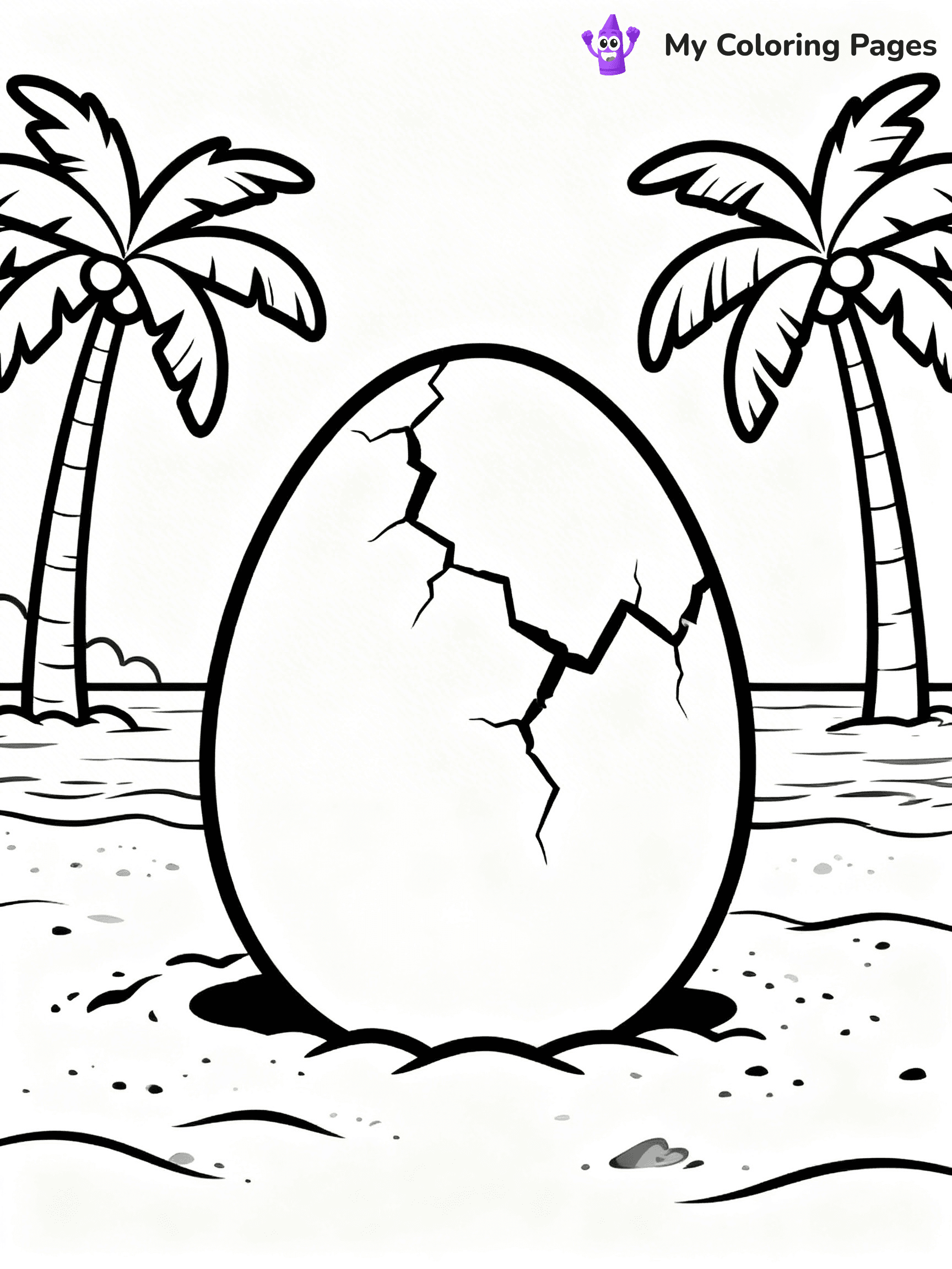Dinosaur Egg Coloring Pages - 7