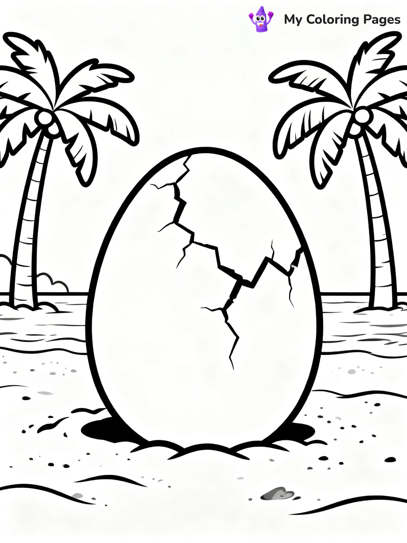 Dinosaur Egg Coloring Pages - 7