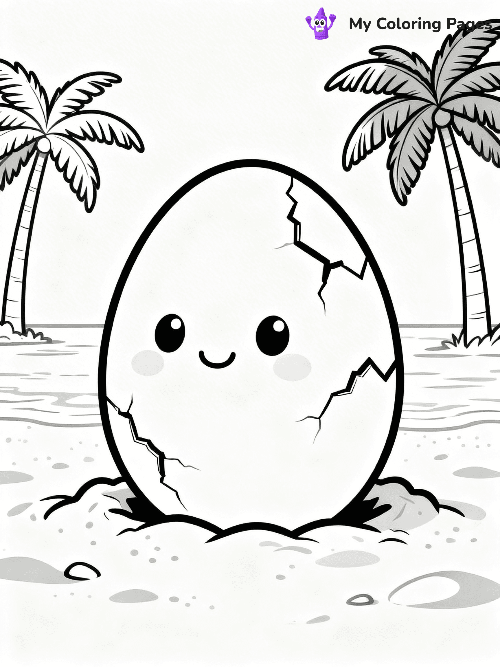 Dinosaur Egg Coloring Pages - 6