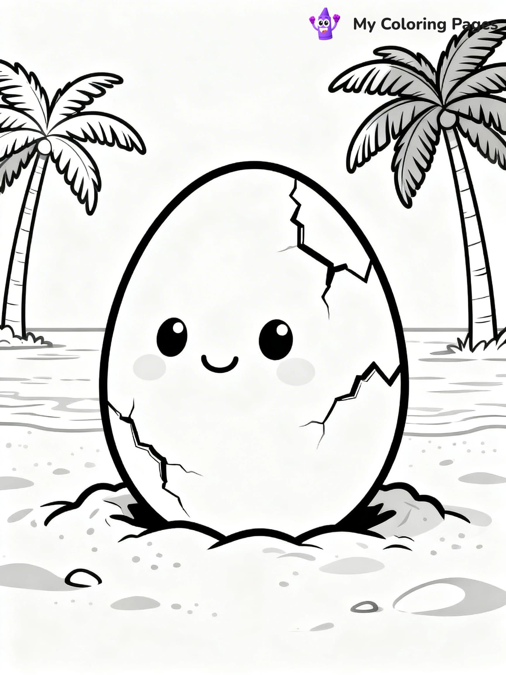 Dinosaur Egg Coloring Pages - 6