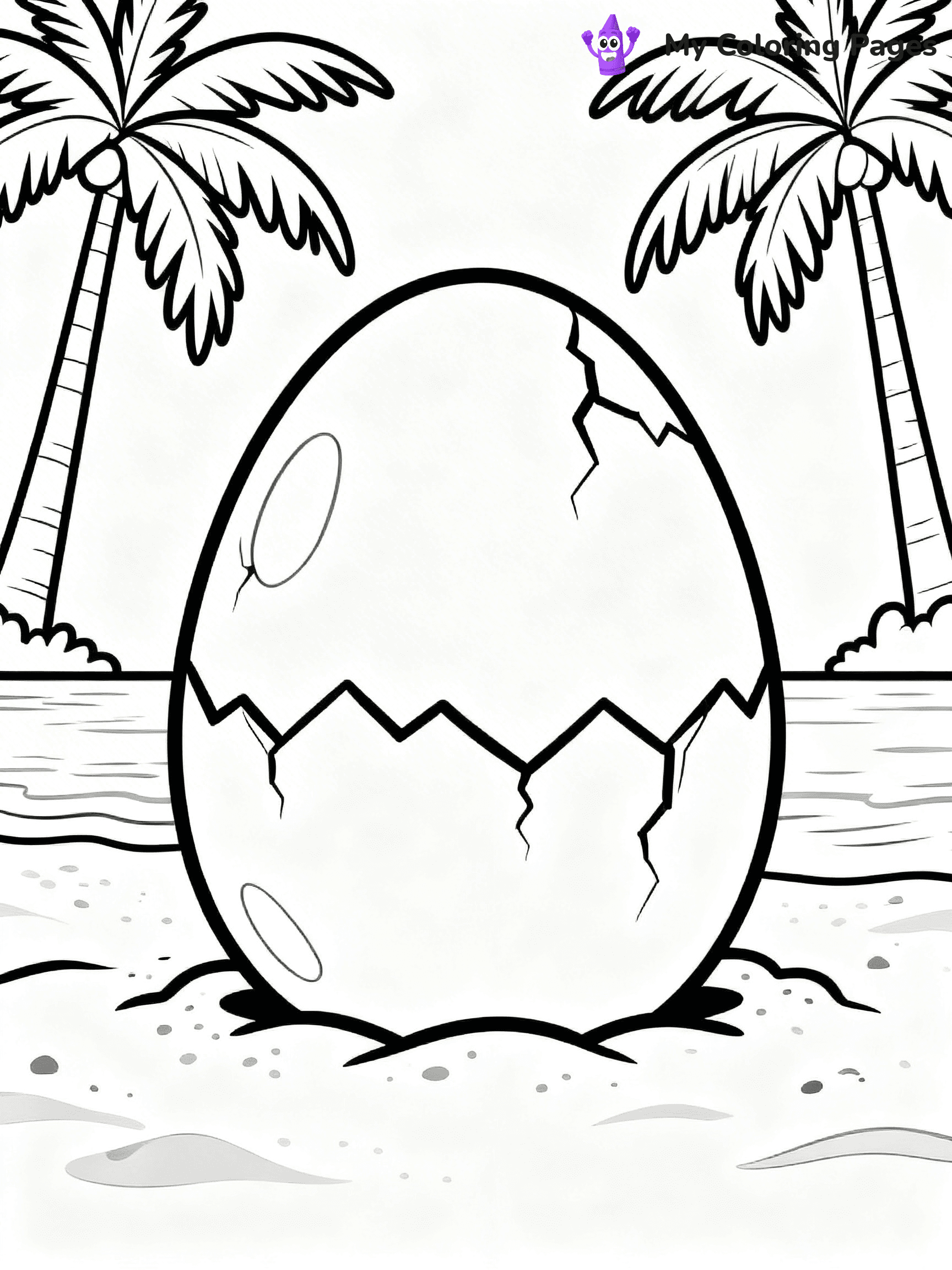 Dinosaur Egg Coloring Pages - 5