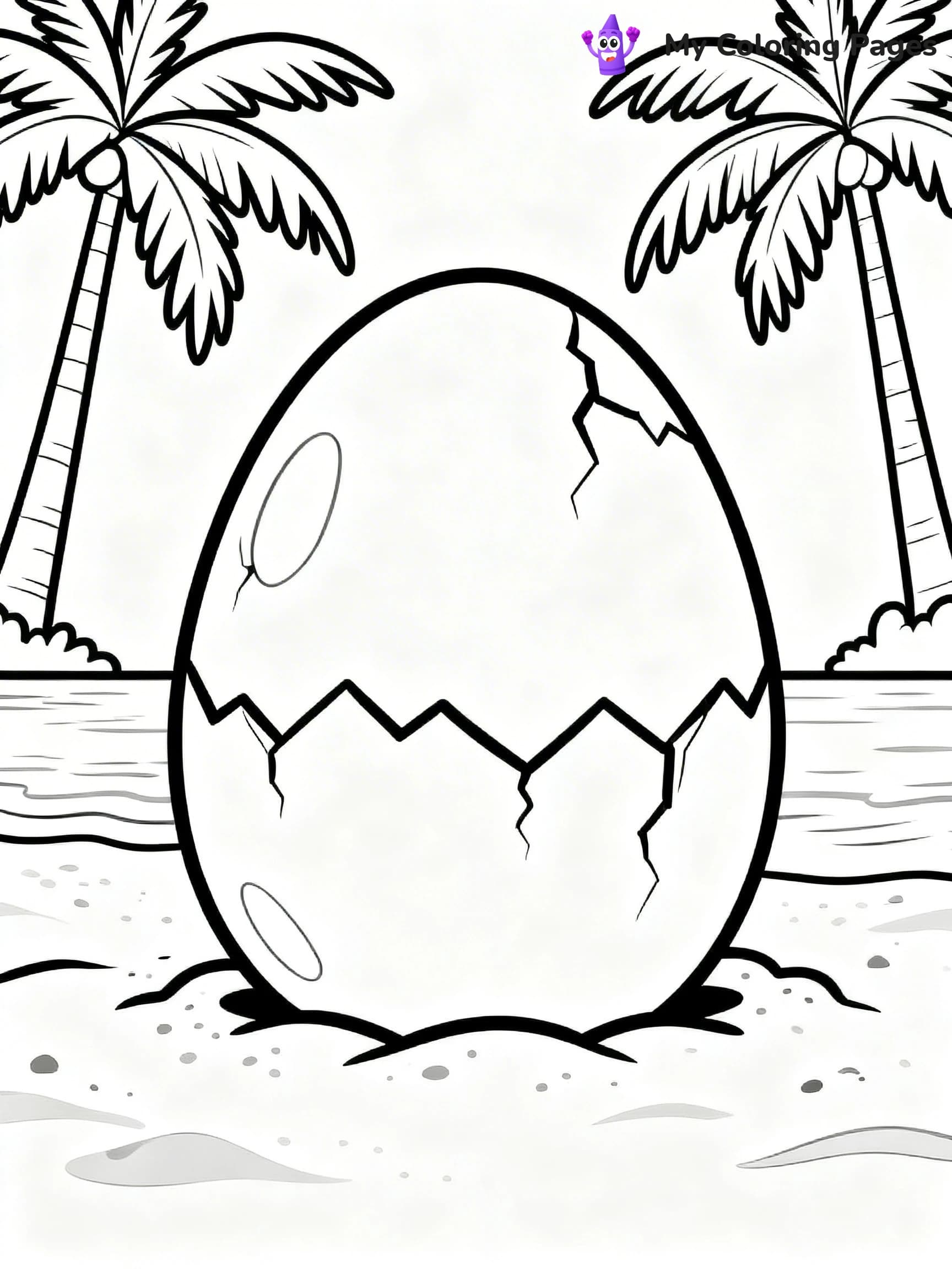 Dinosaur Egg Coloring Pages - 5