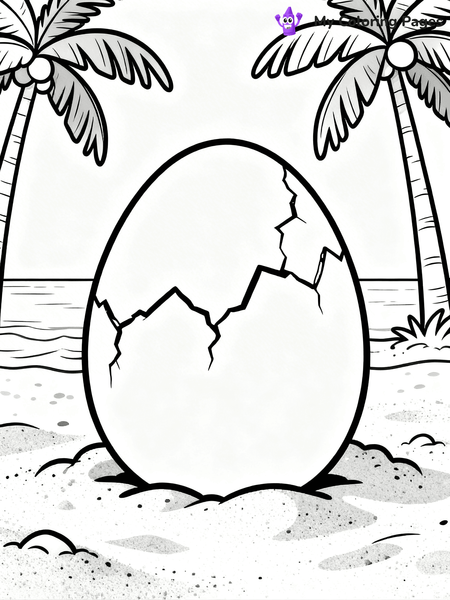 Dinosaur Egg Coloring Pages - 4