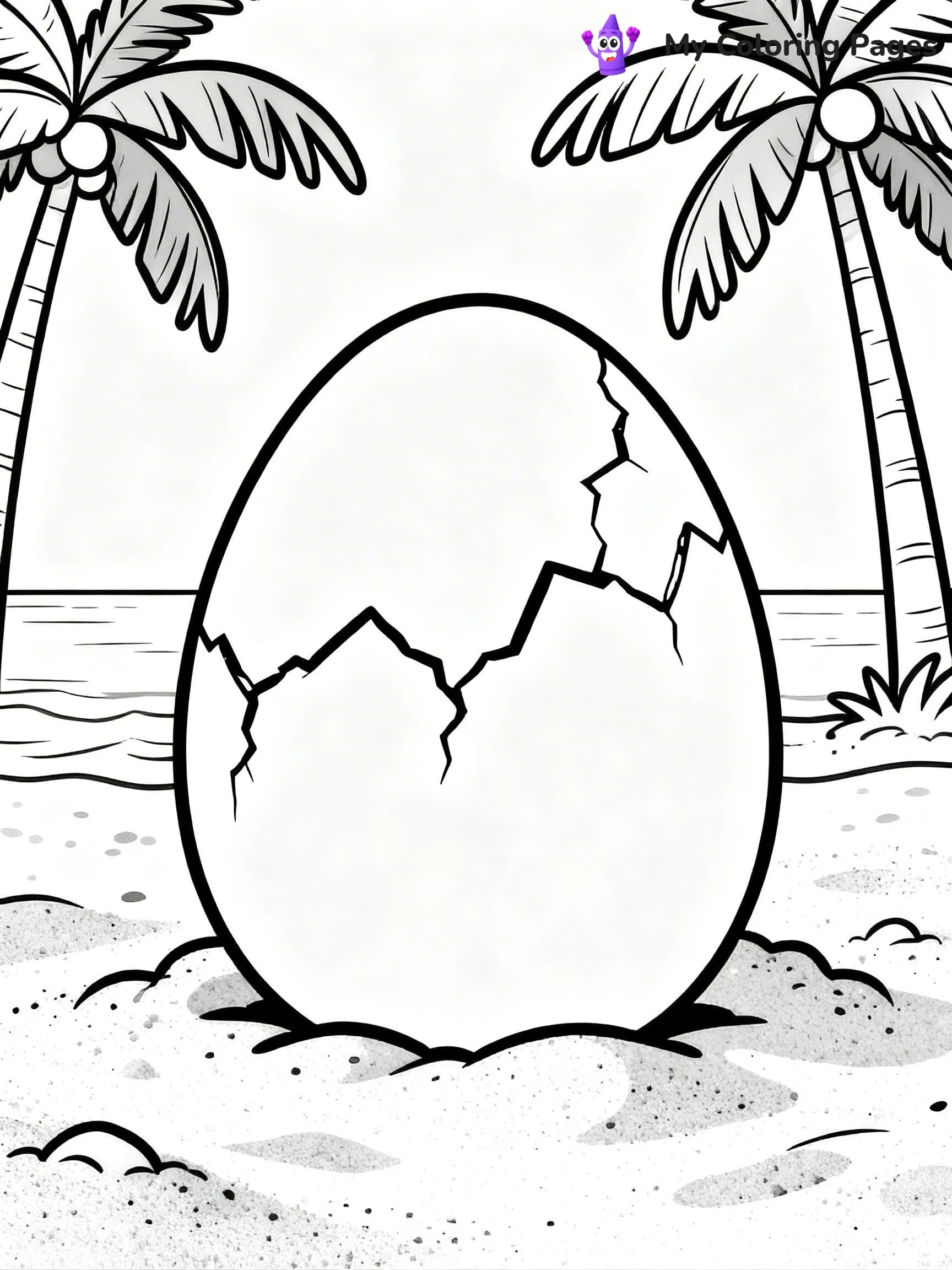Dinosaur Egg Coloring Pages - 4