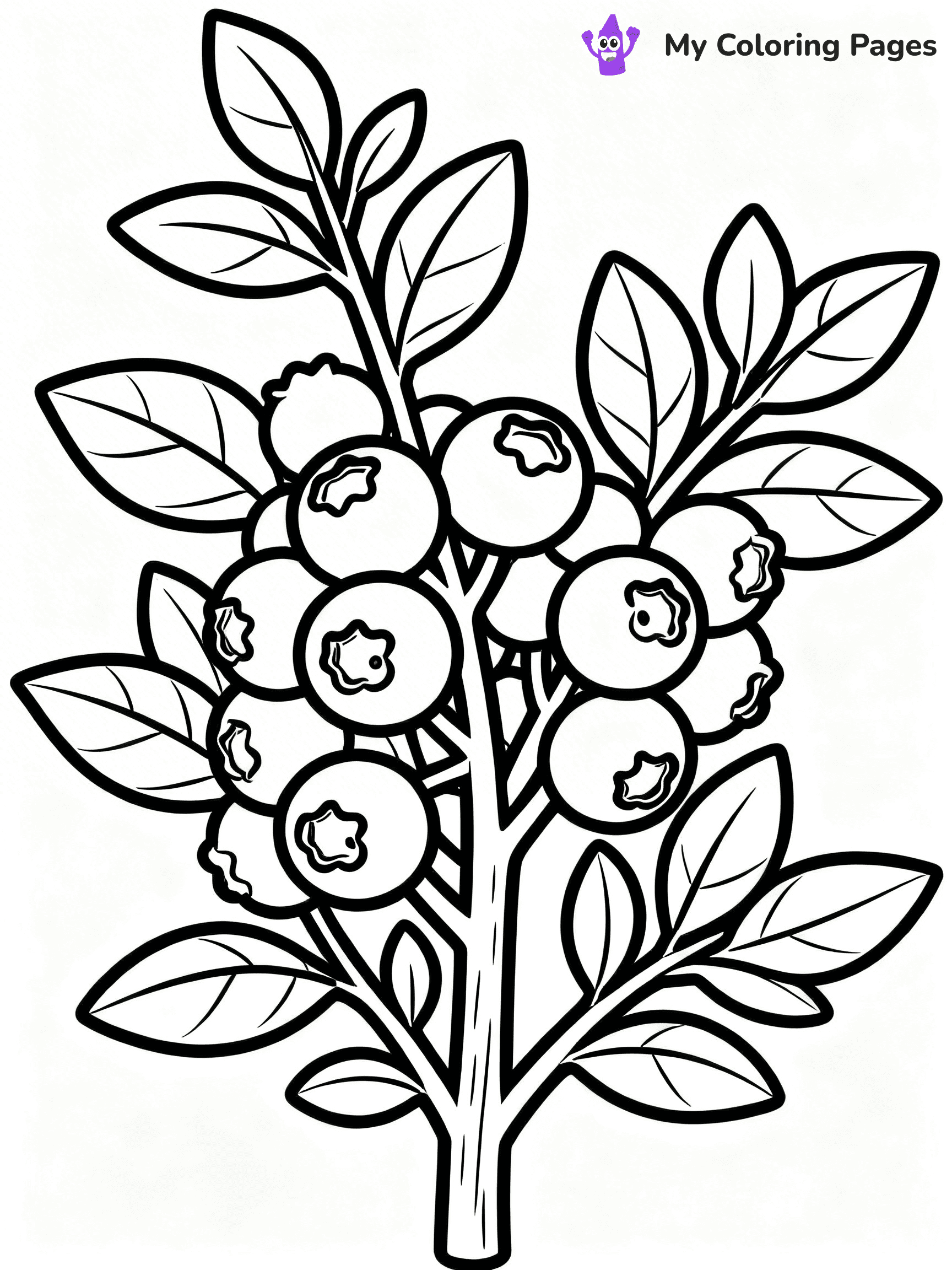 Blueberry Coloring Pages - 35