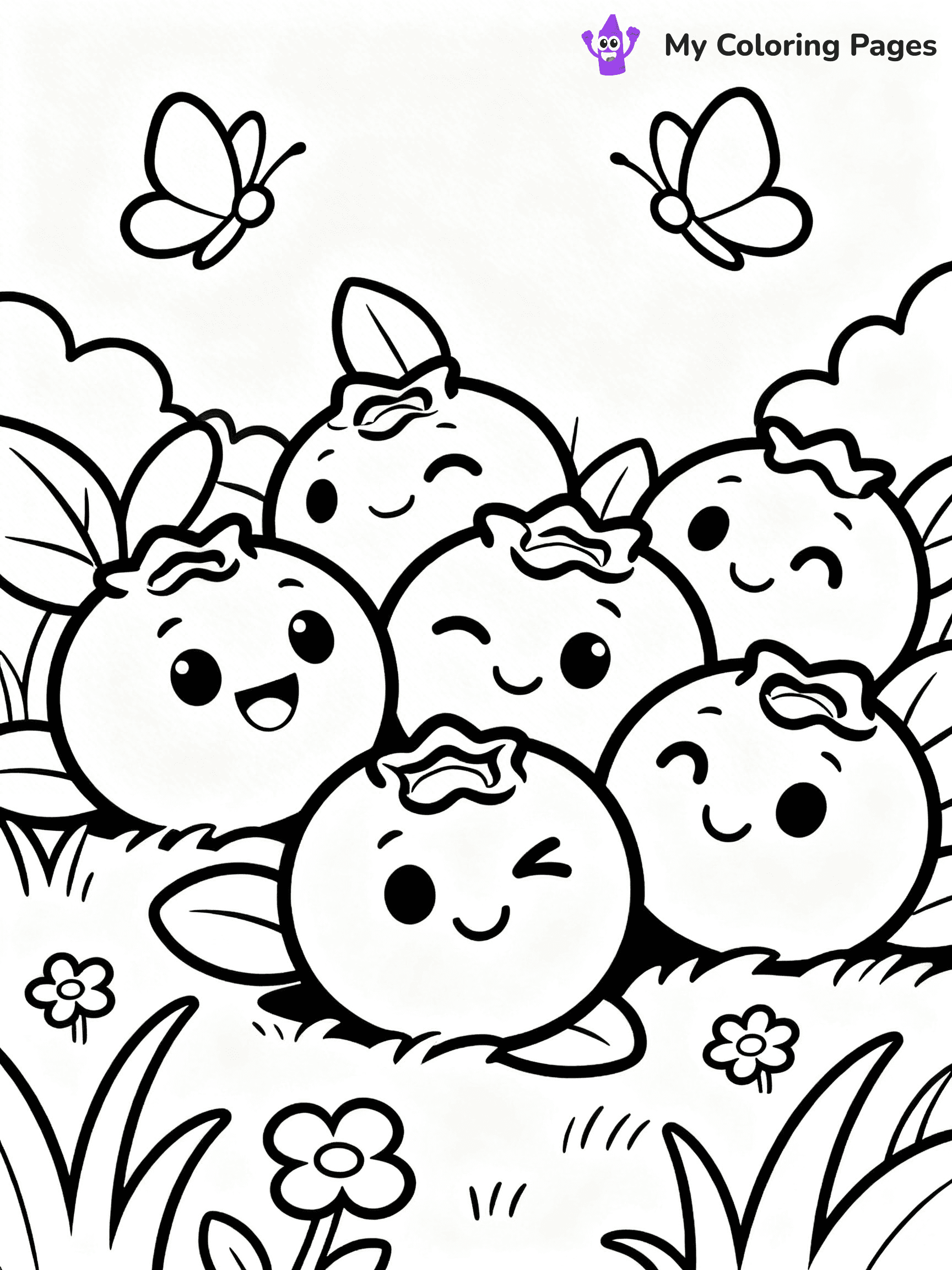 Blueberry Coloring Pages - 6