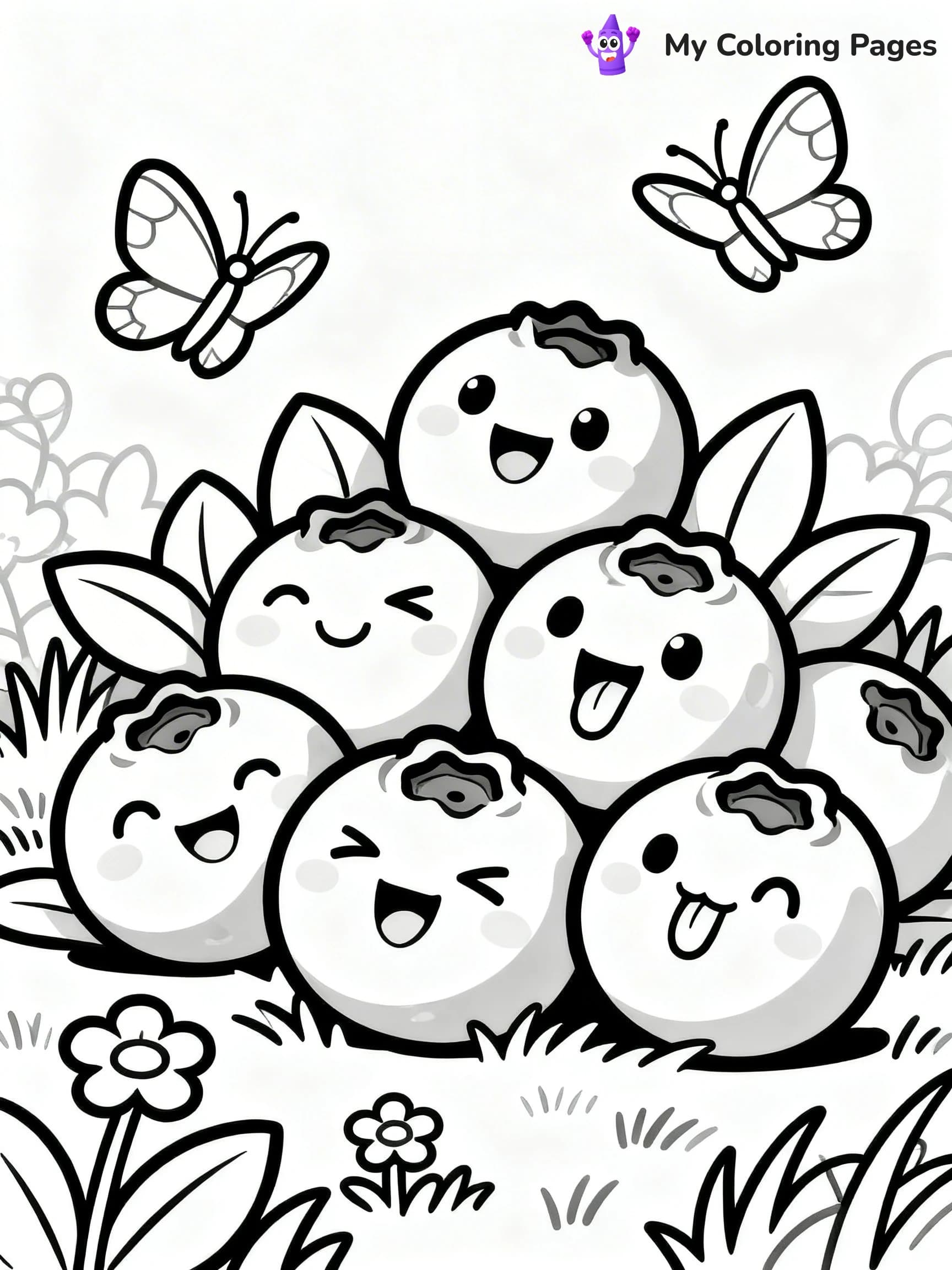 Blueberry Coloring Pages - 4