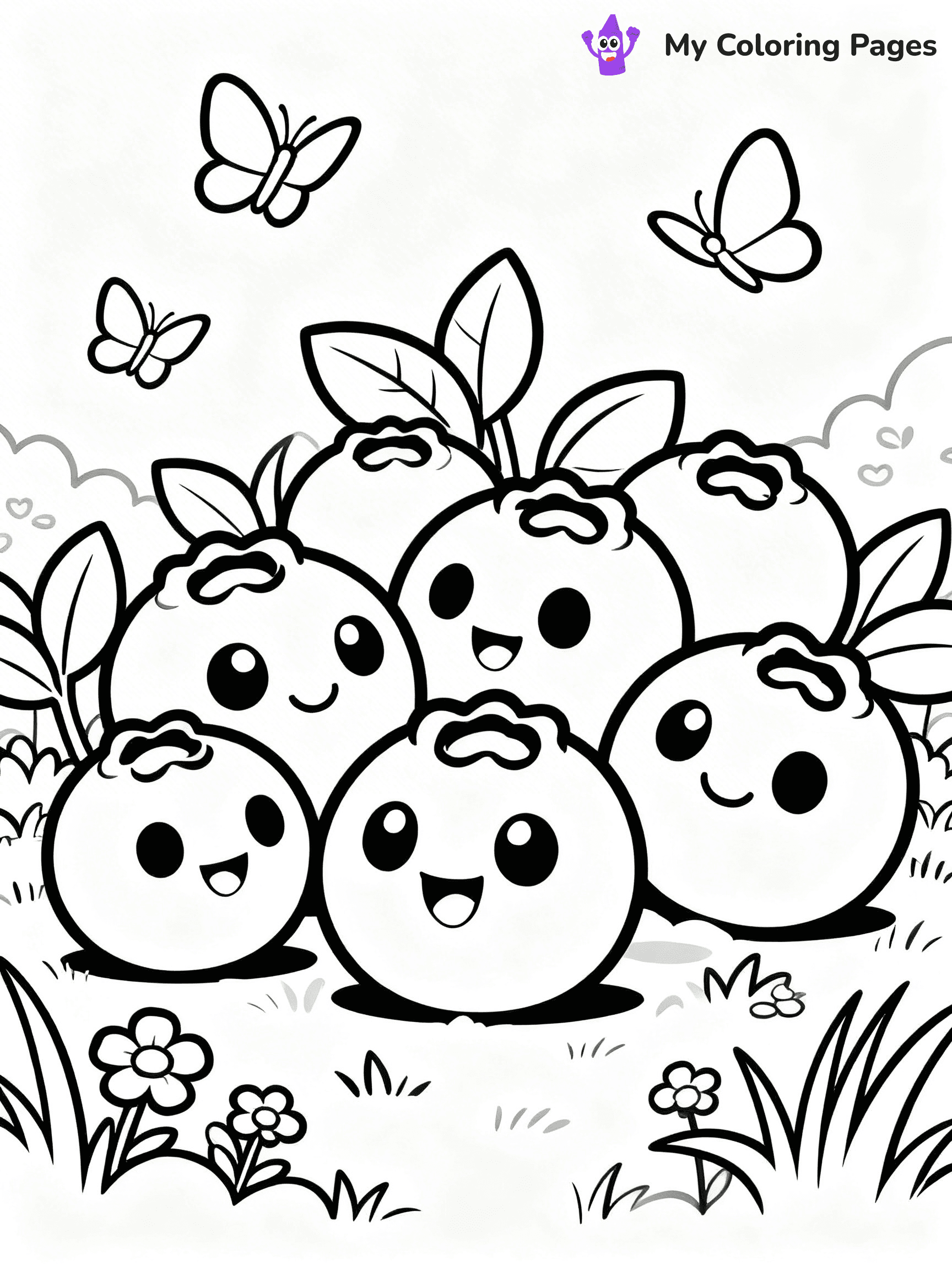 Blueberry Coloring Pages - 2