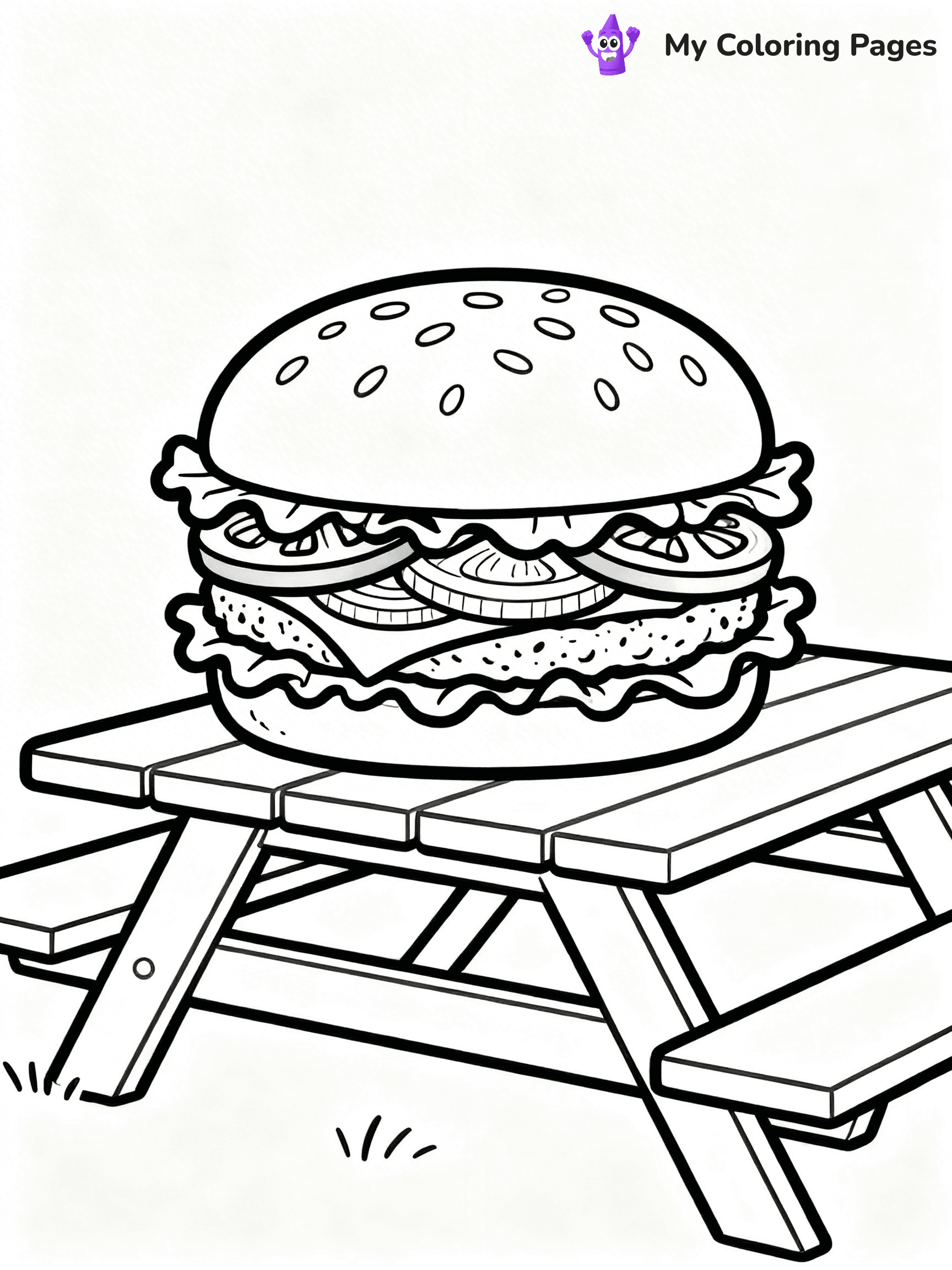 Burger Coloring Pages - 54