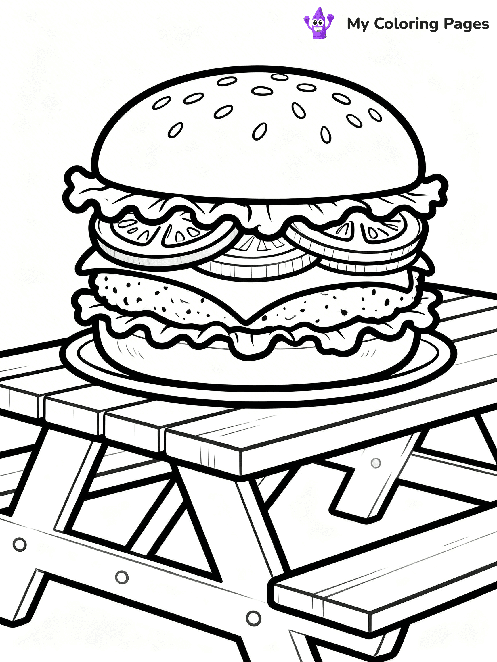 Burger Coloring Pages - 53
