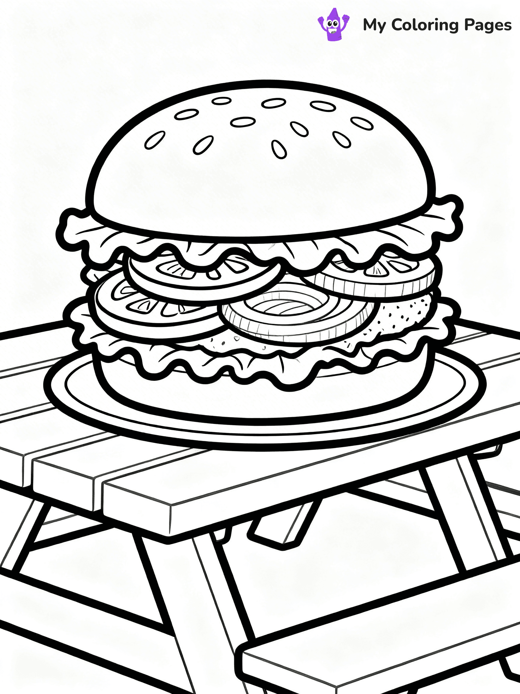 Burger Coloring Pages - 51