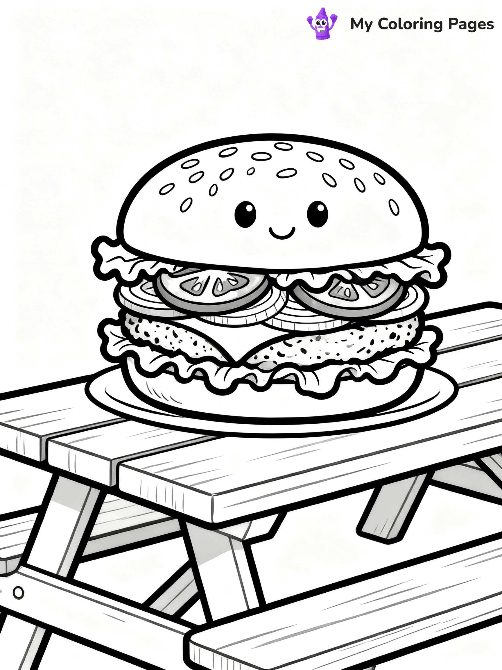 Burger Coloring Pages - 50