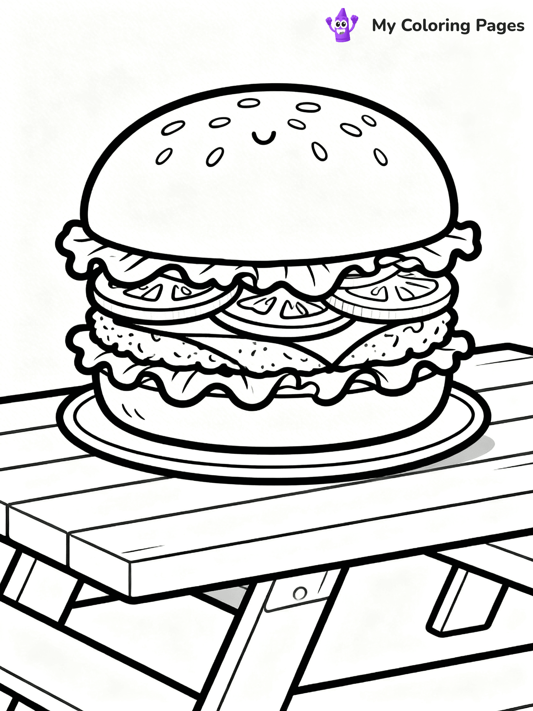Burger Coloring Pages - 49