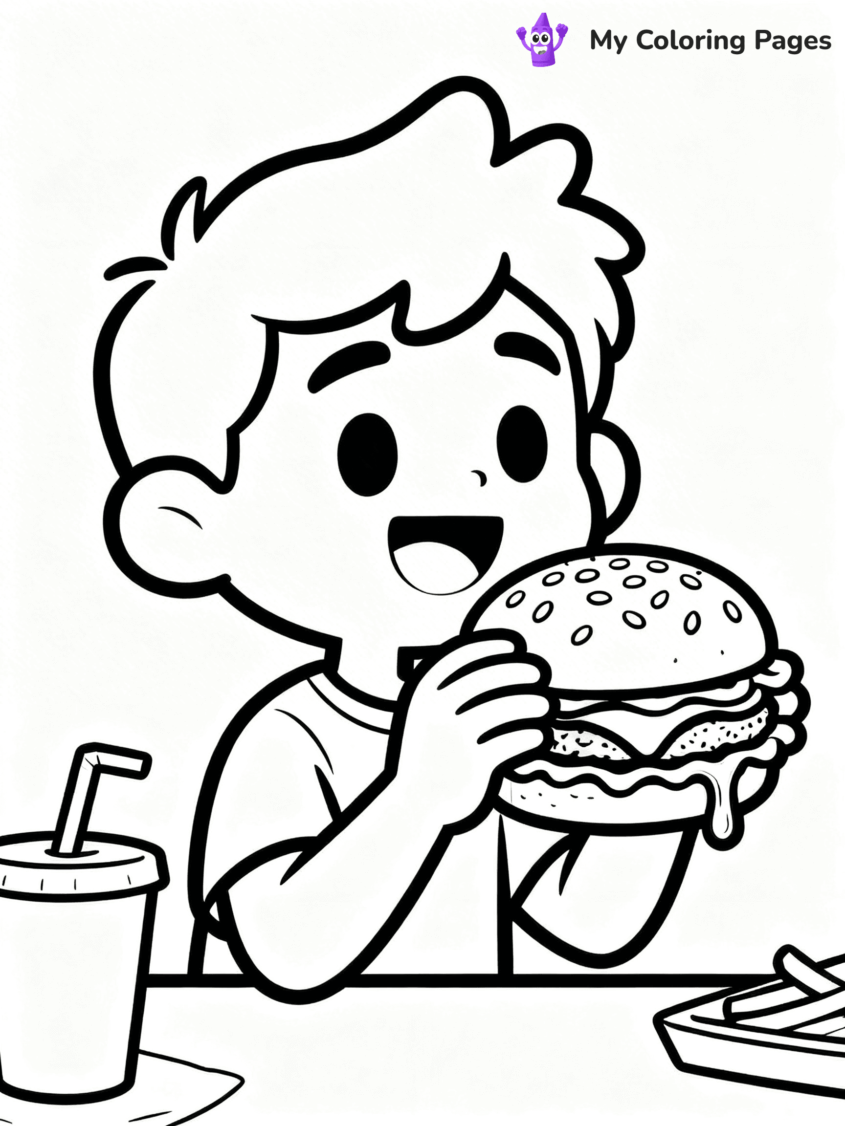 Burger Coloring Pages - 43