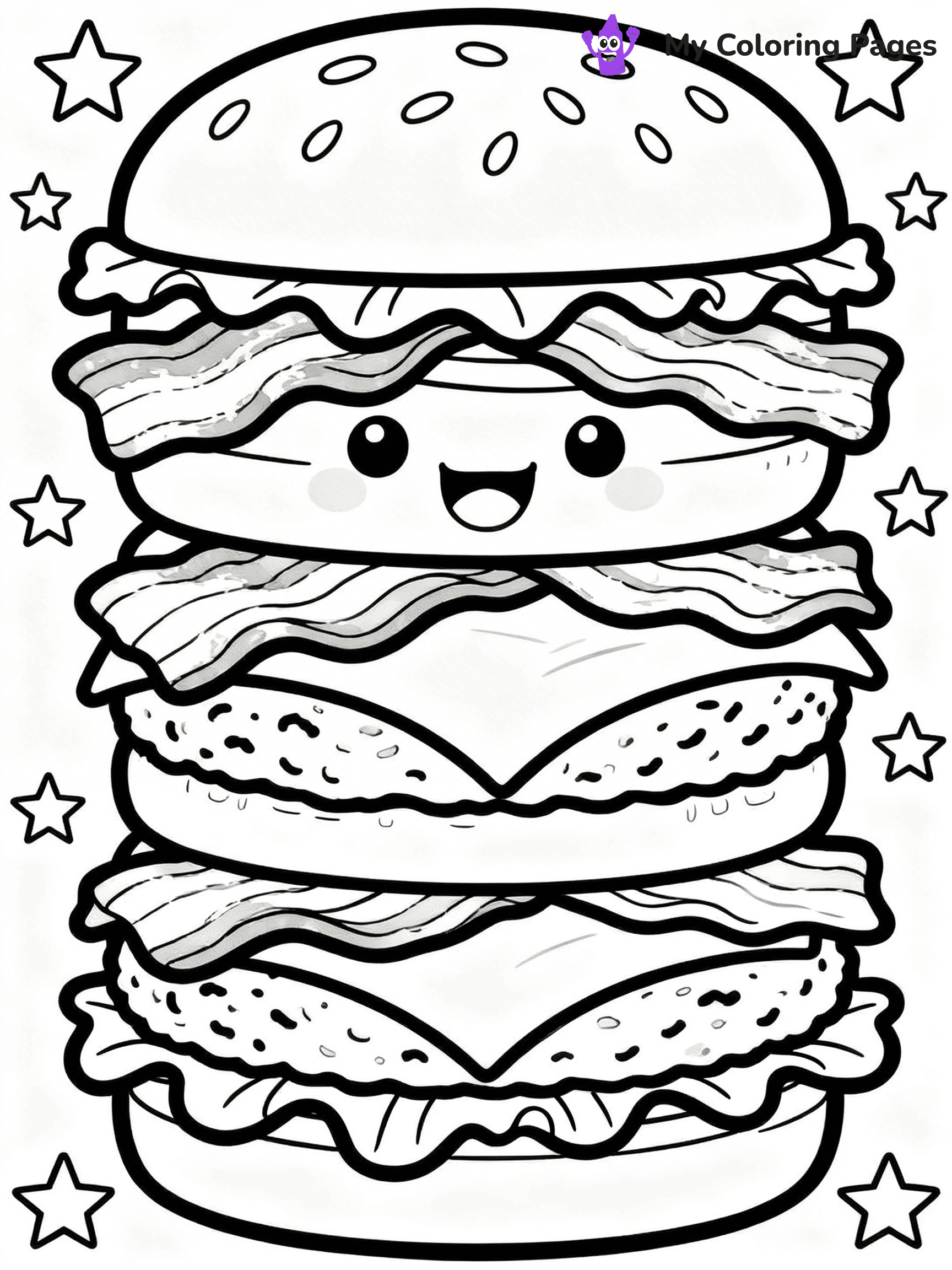 Burger Coloring Pages - 41