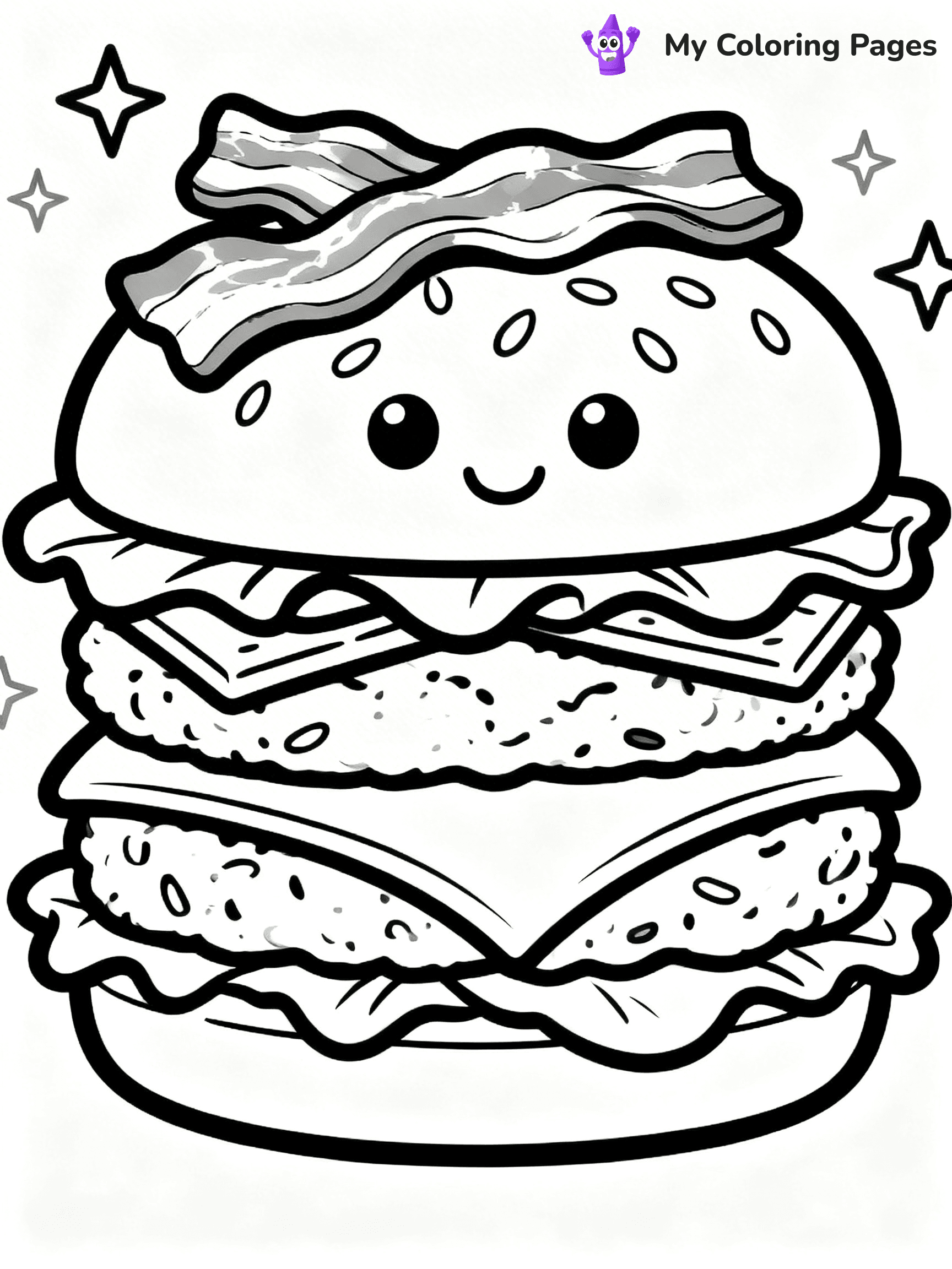 Burger Coloring Pages - 40