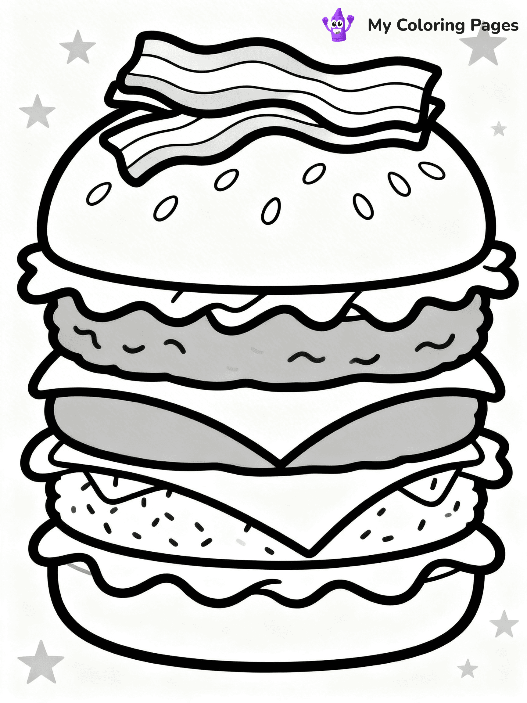 Burger Coloring Pages - 39