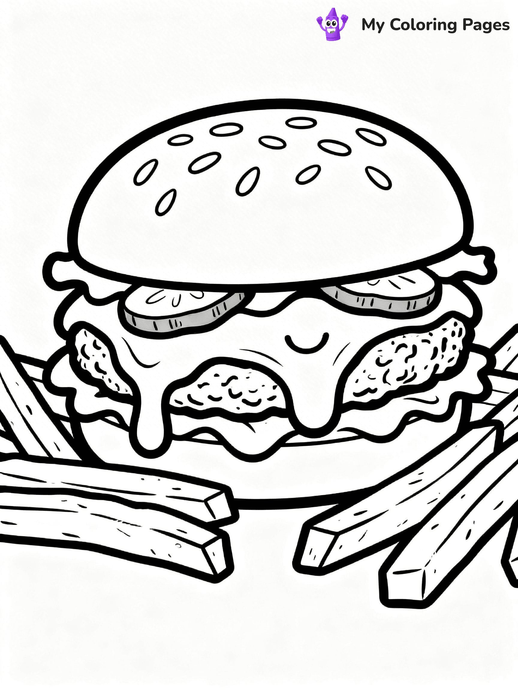 Burger Coloring Pages - 35