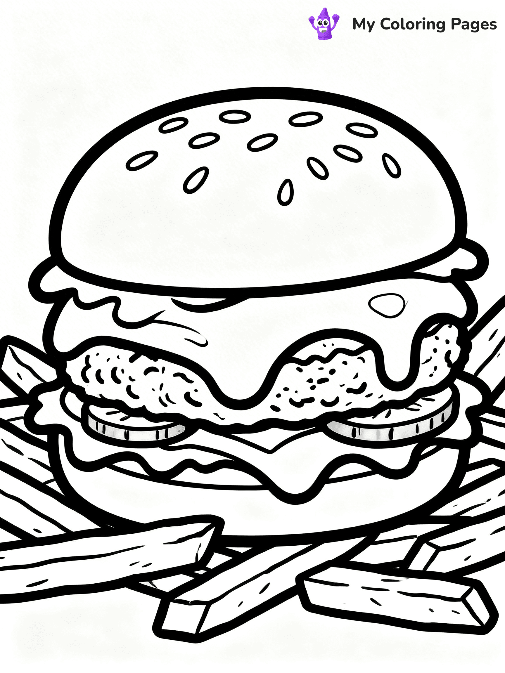 Burger Coloring Pages - 33