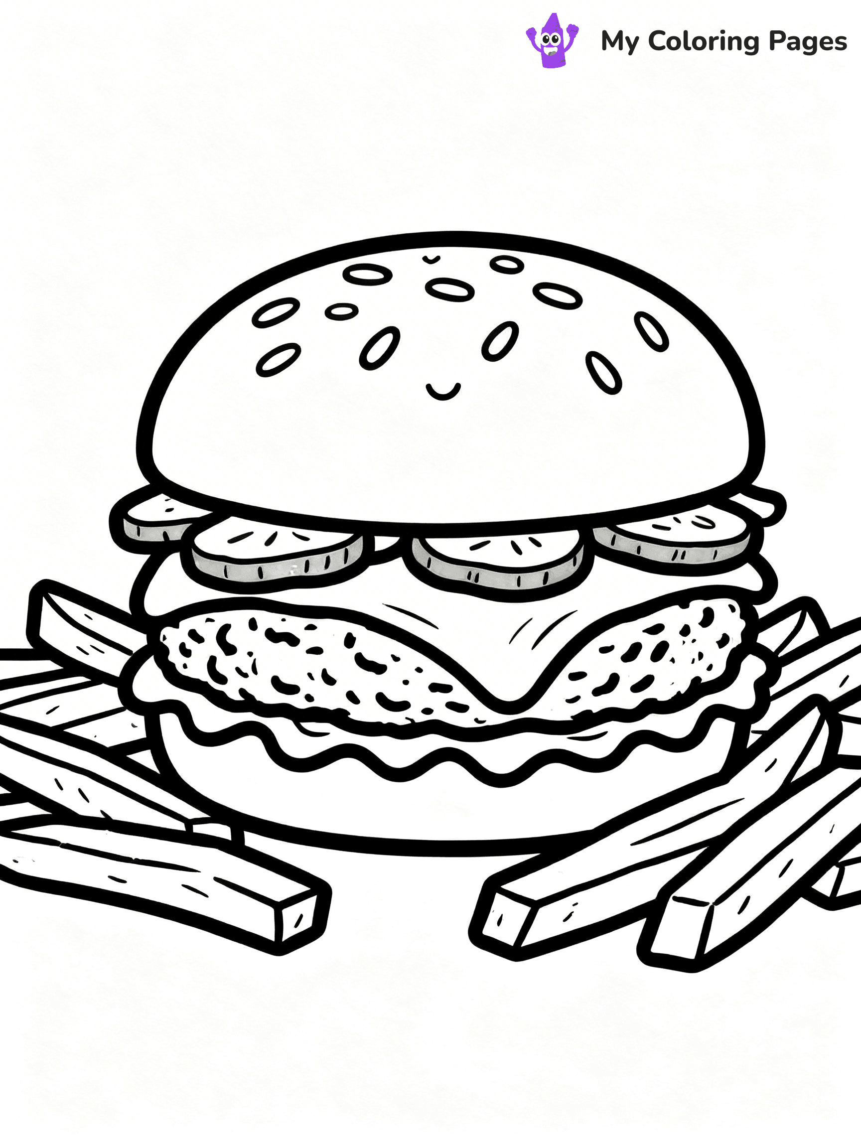 Burger Coloring Pages - 32