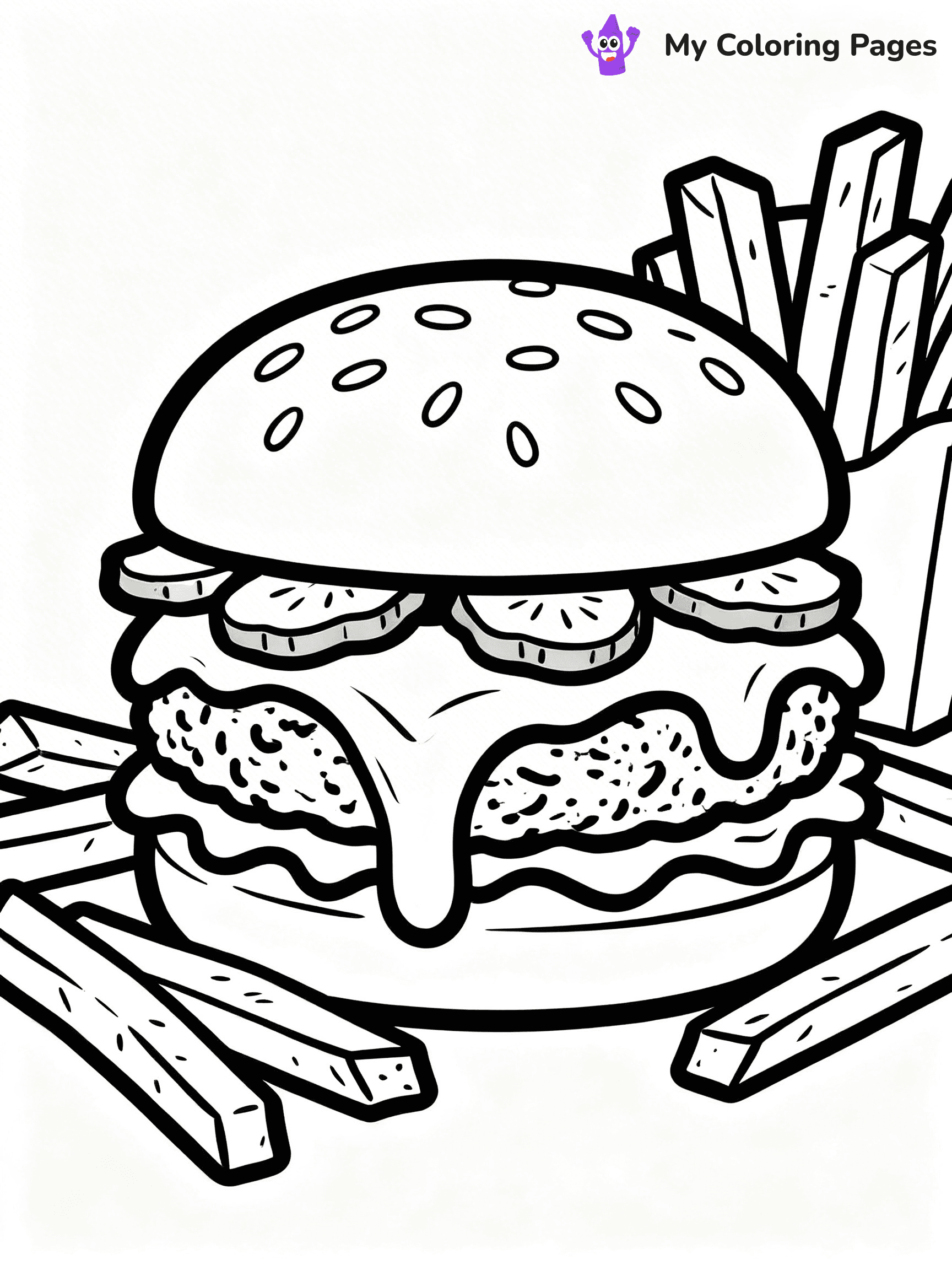 Burger Coloring Pages - 31