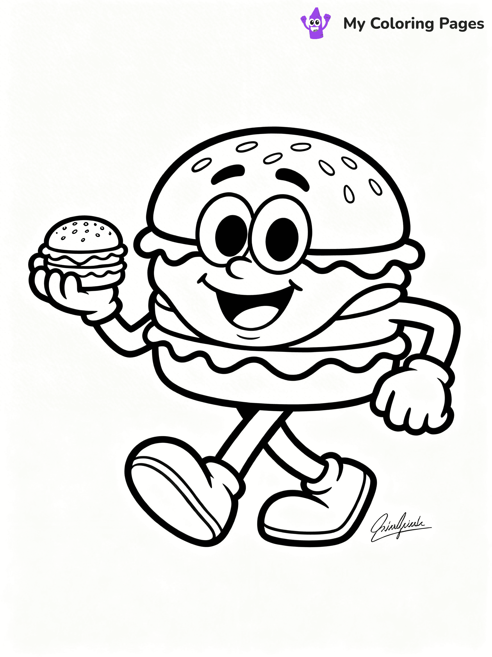 Burger Coloring Pages - 26