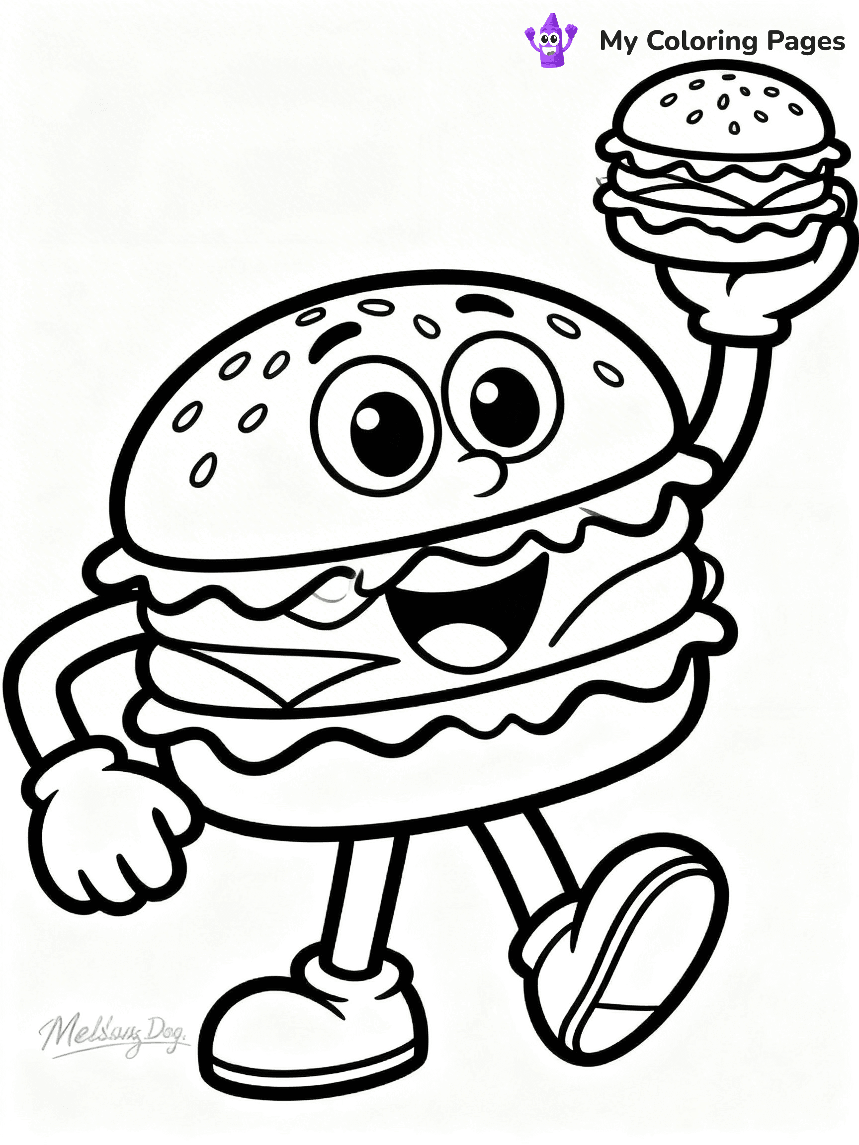 Burger Coloring Pages - 24
