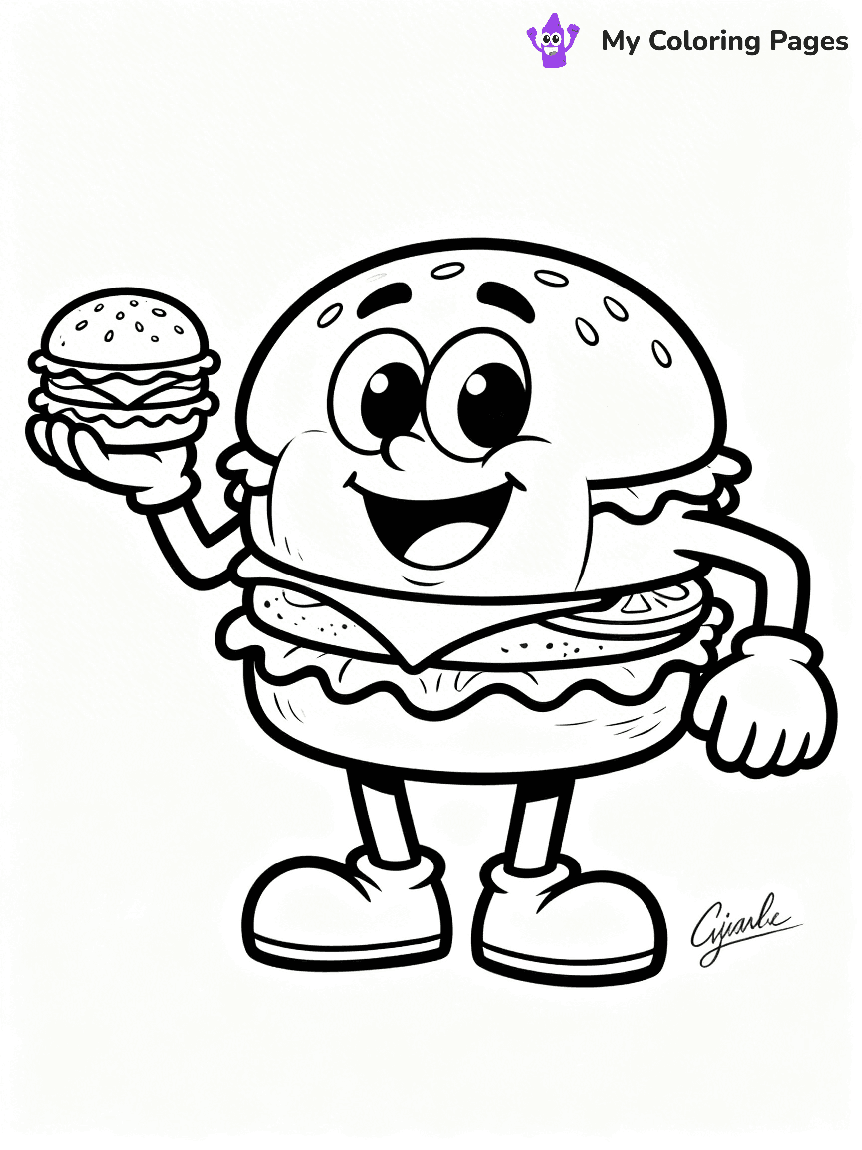 Burger Coloring Pages - 22