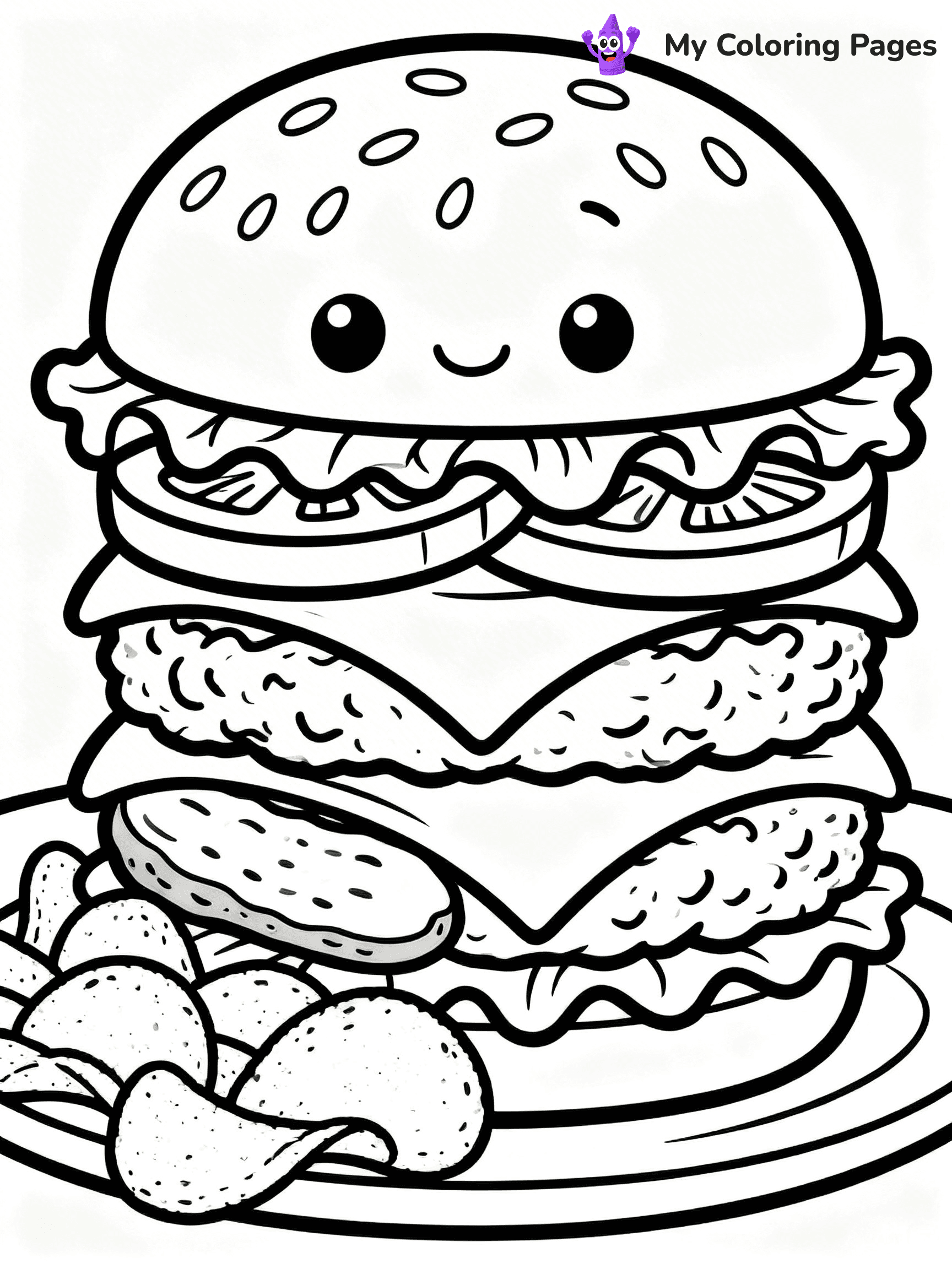 Burger Coloring Pages - 21