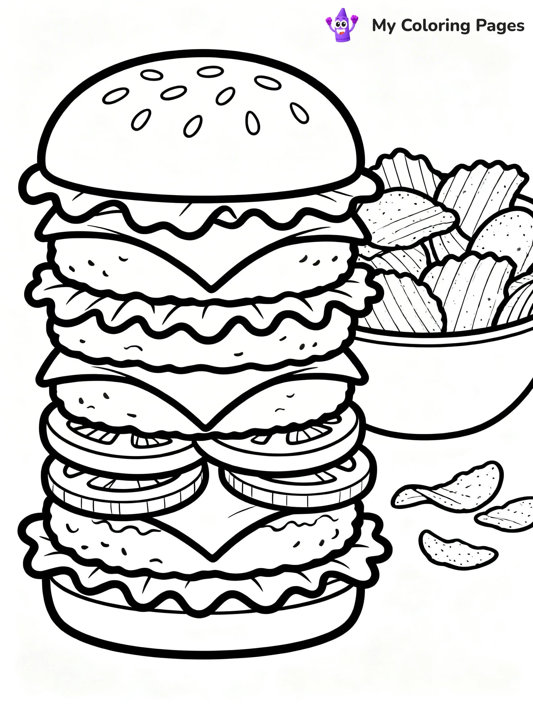 Burger Coloring Pages - 20