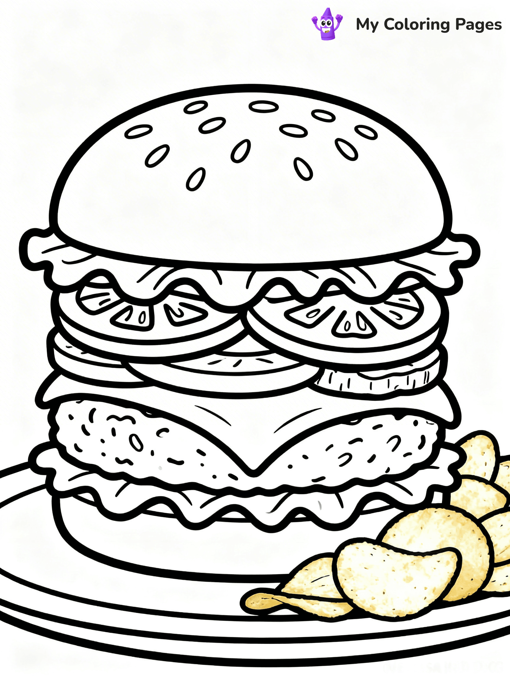 Burger Coloring Pages - 19