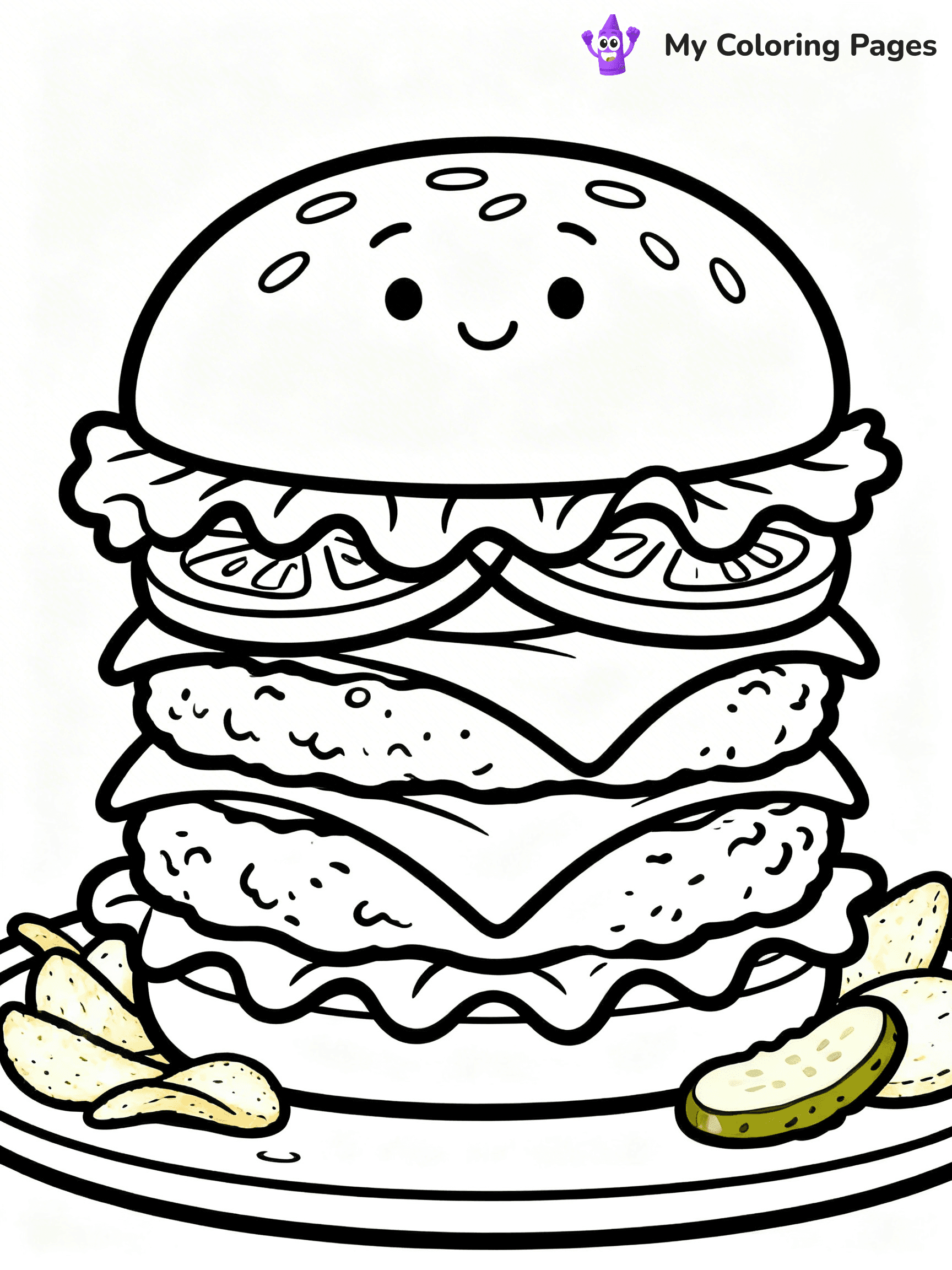 Burger Coloring Pages - 17