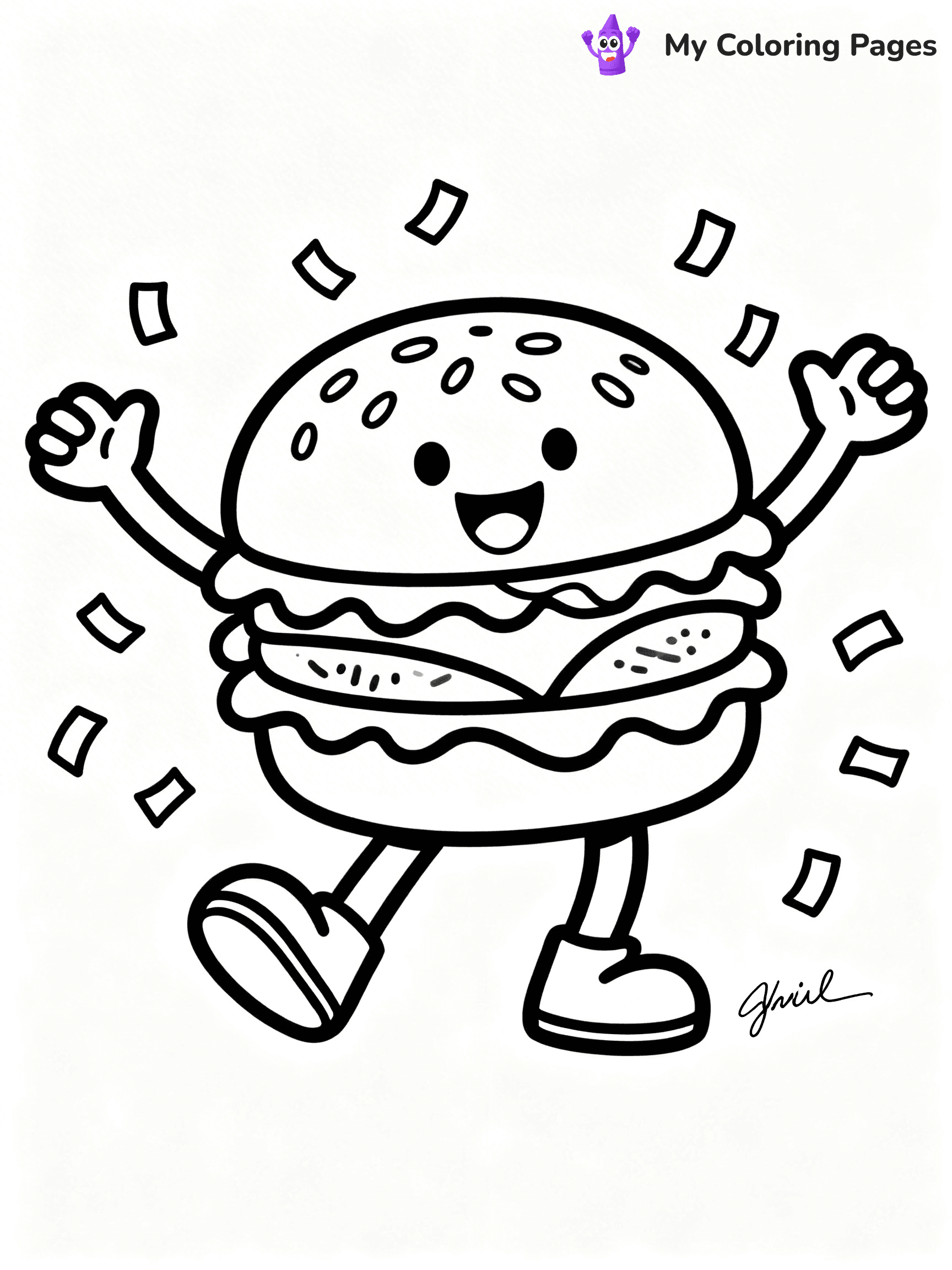 Burger Coloring Pages - 14