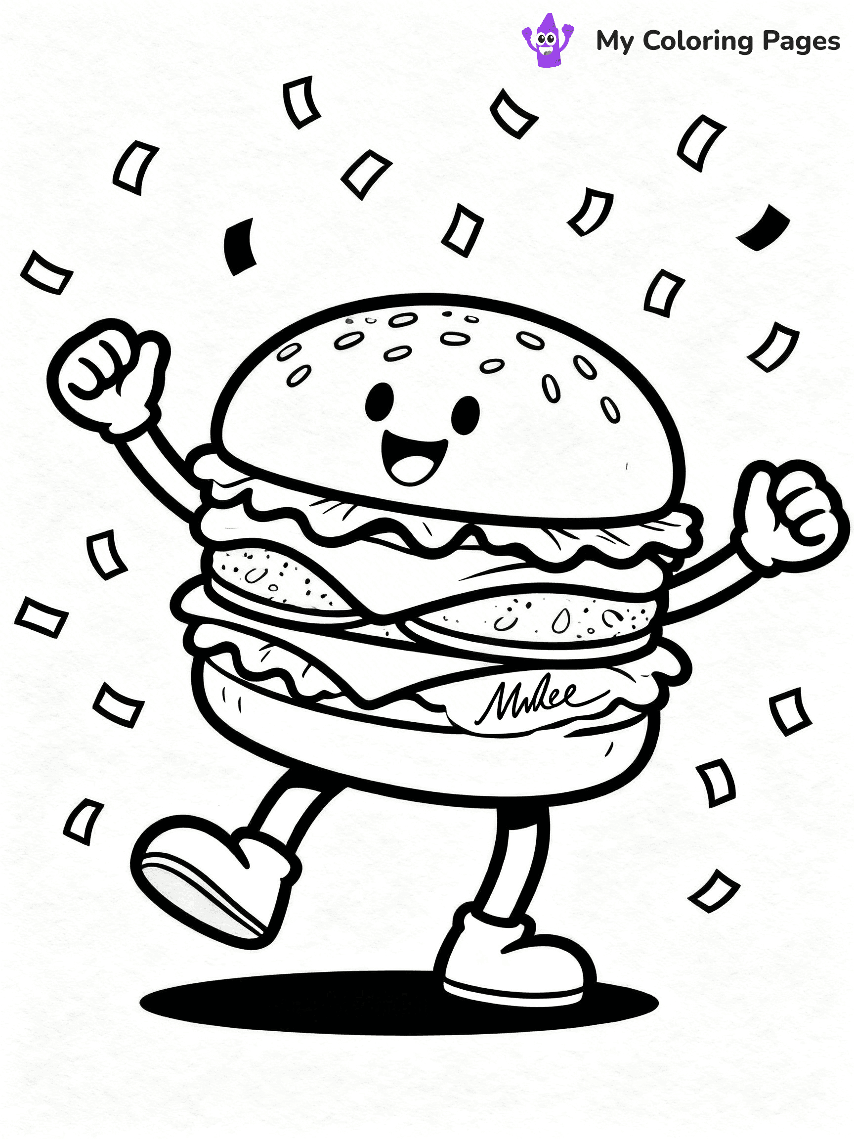 Burger Coloring Pages - 12