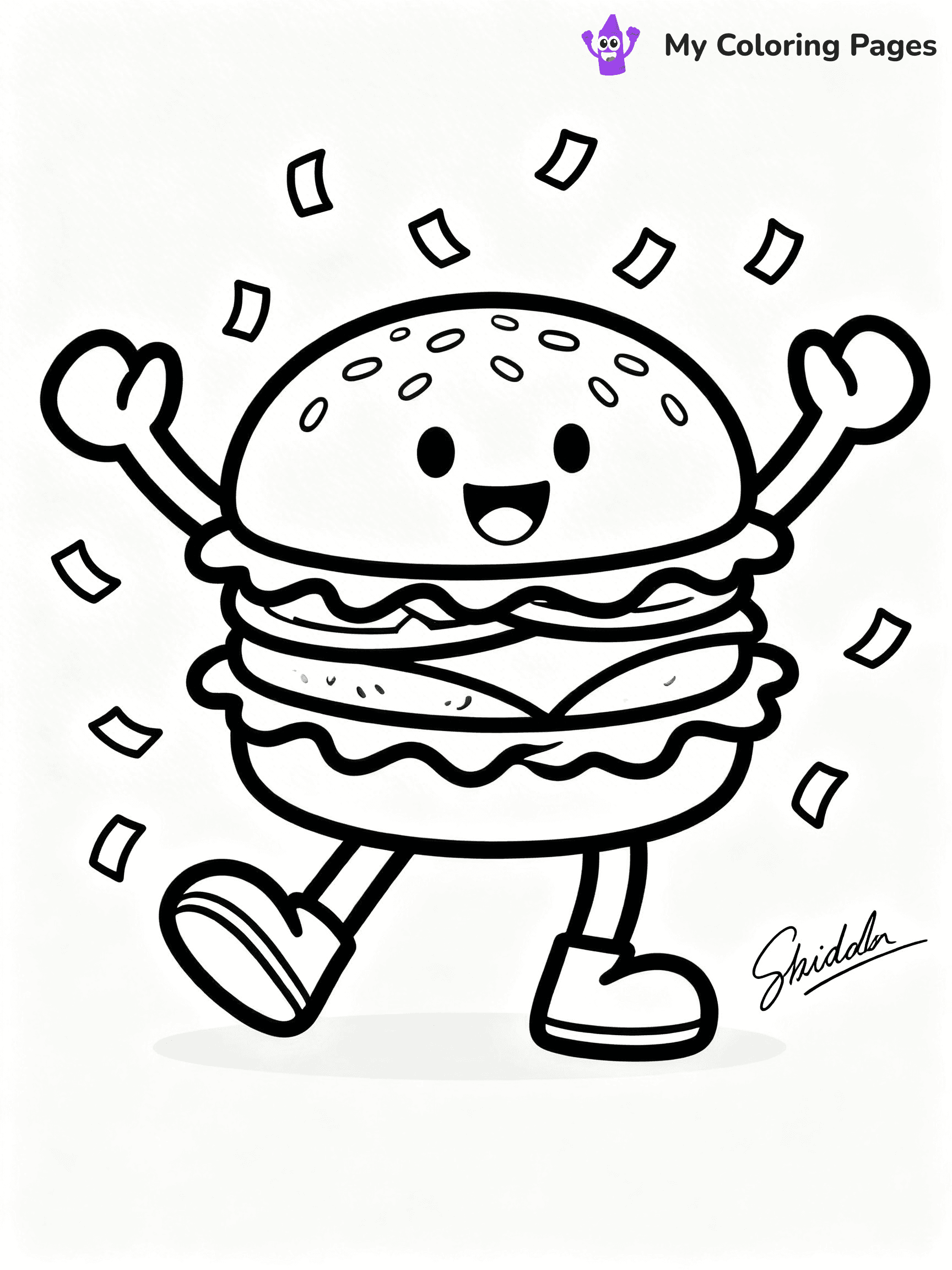 Burger Coloring Pages - 10