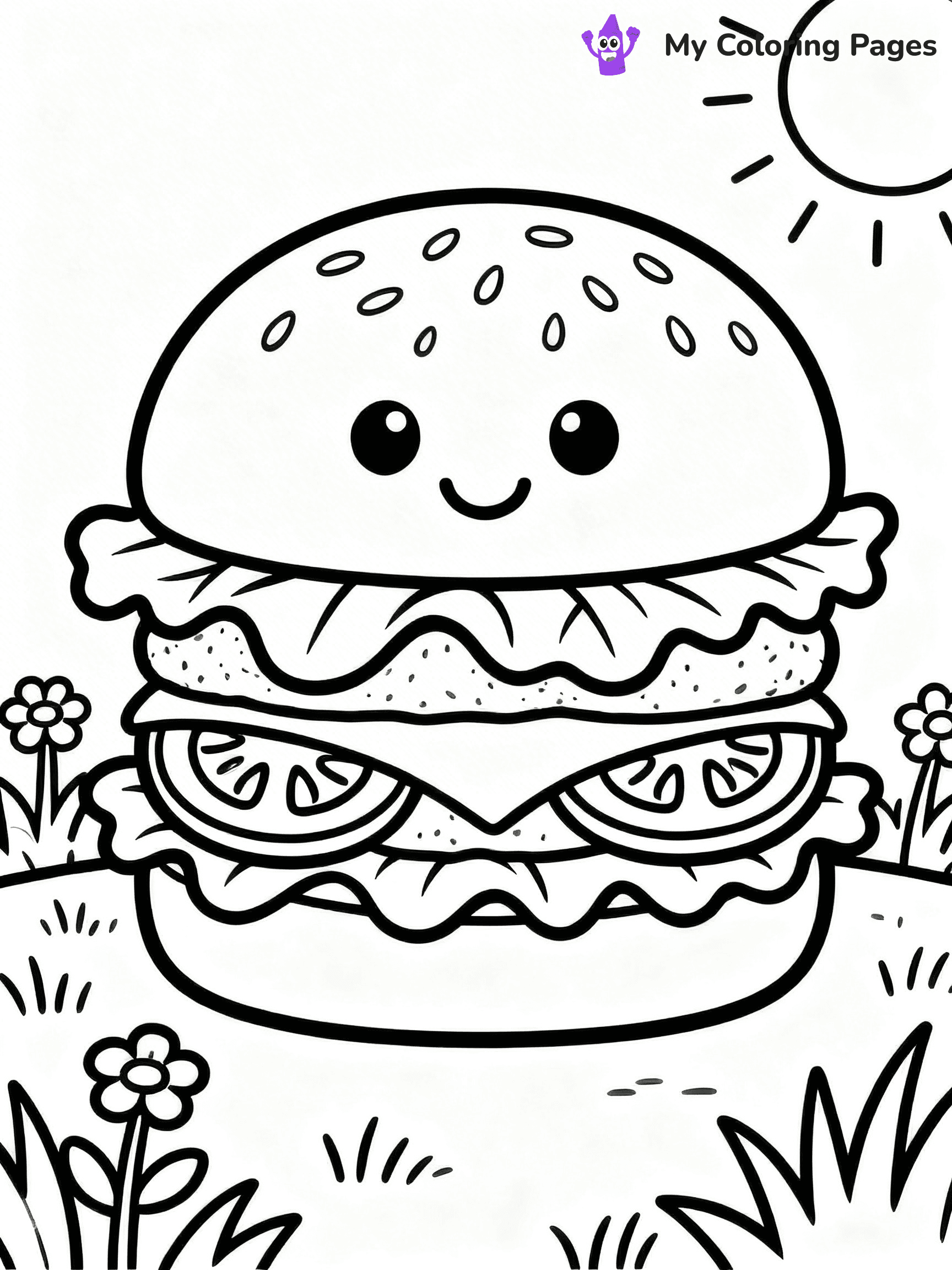 Burger Coloring Pages - 6