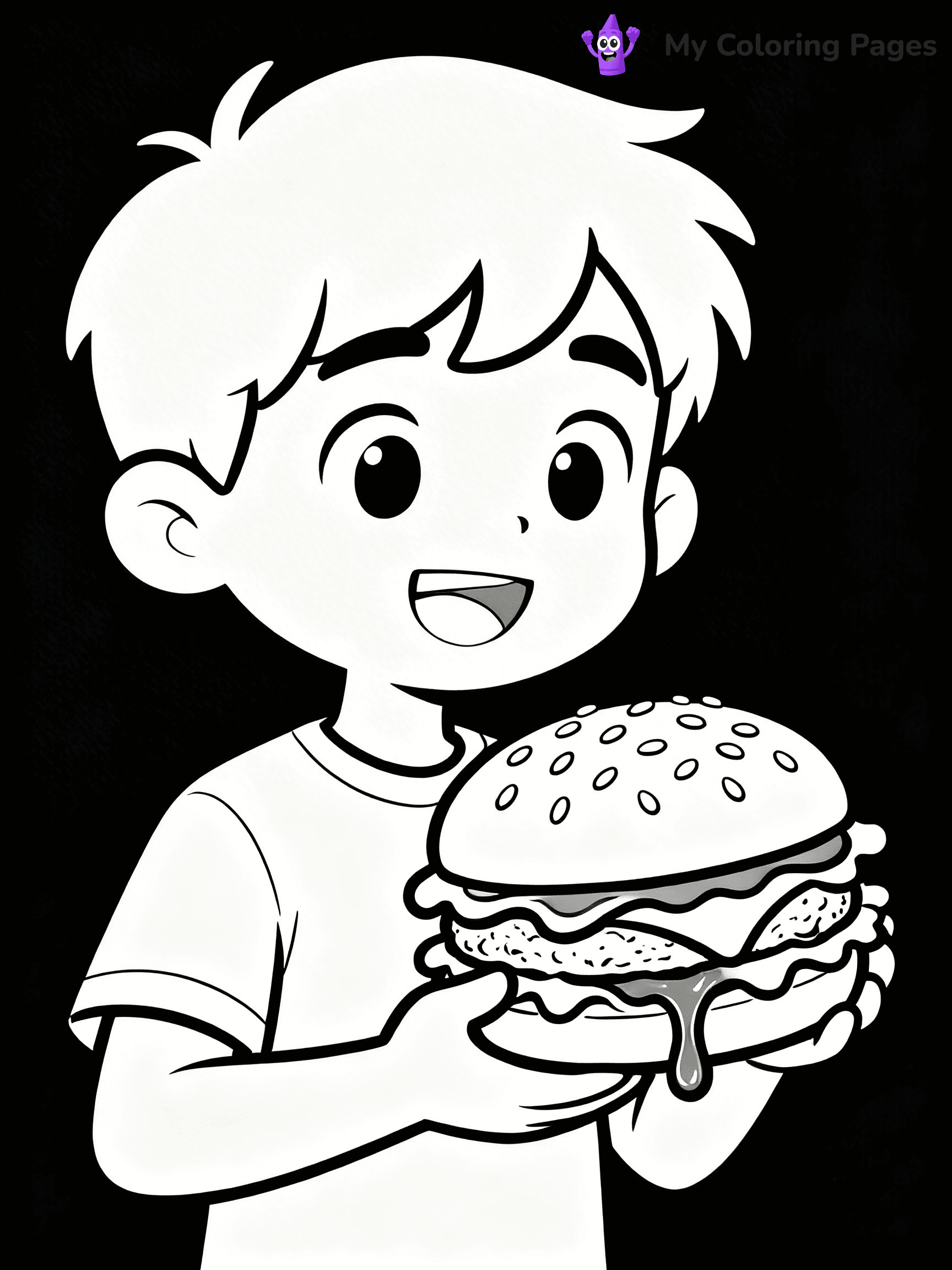 Burger Coloring Pages - 2
