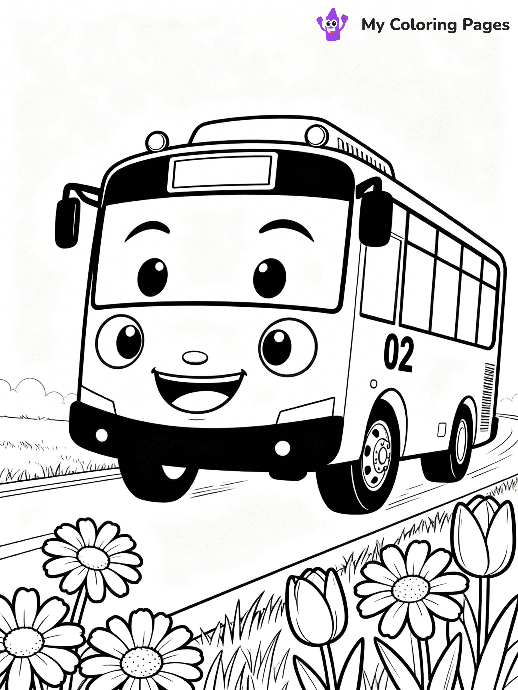Tayo The Little Bus Coloring Pages - 24