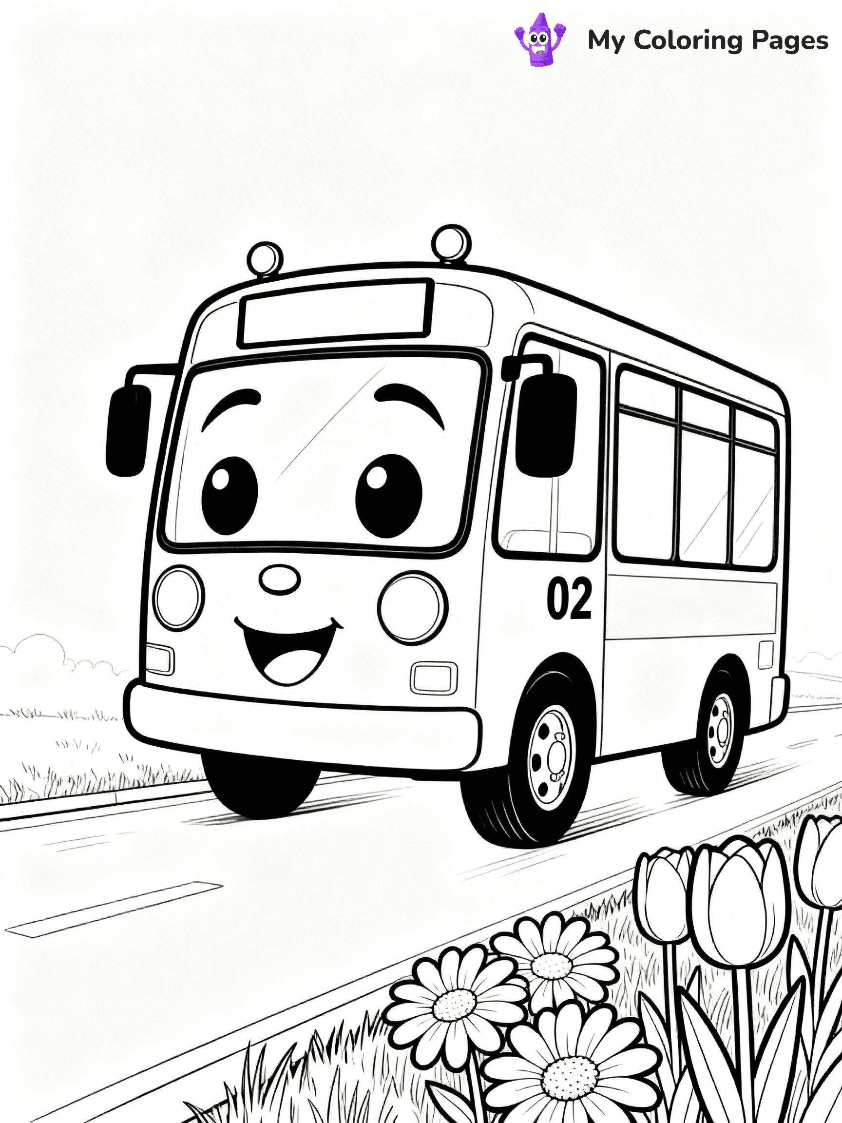Tayo The Little Bus Coloring Pages - 23