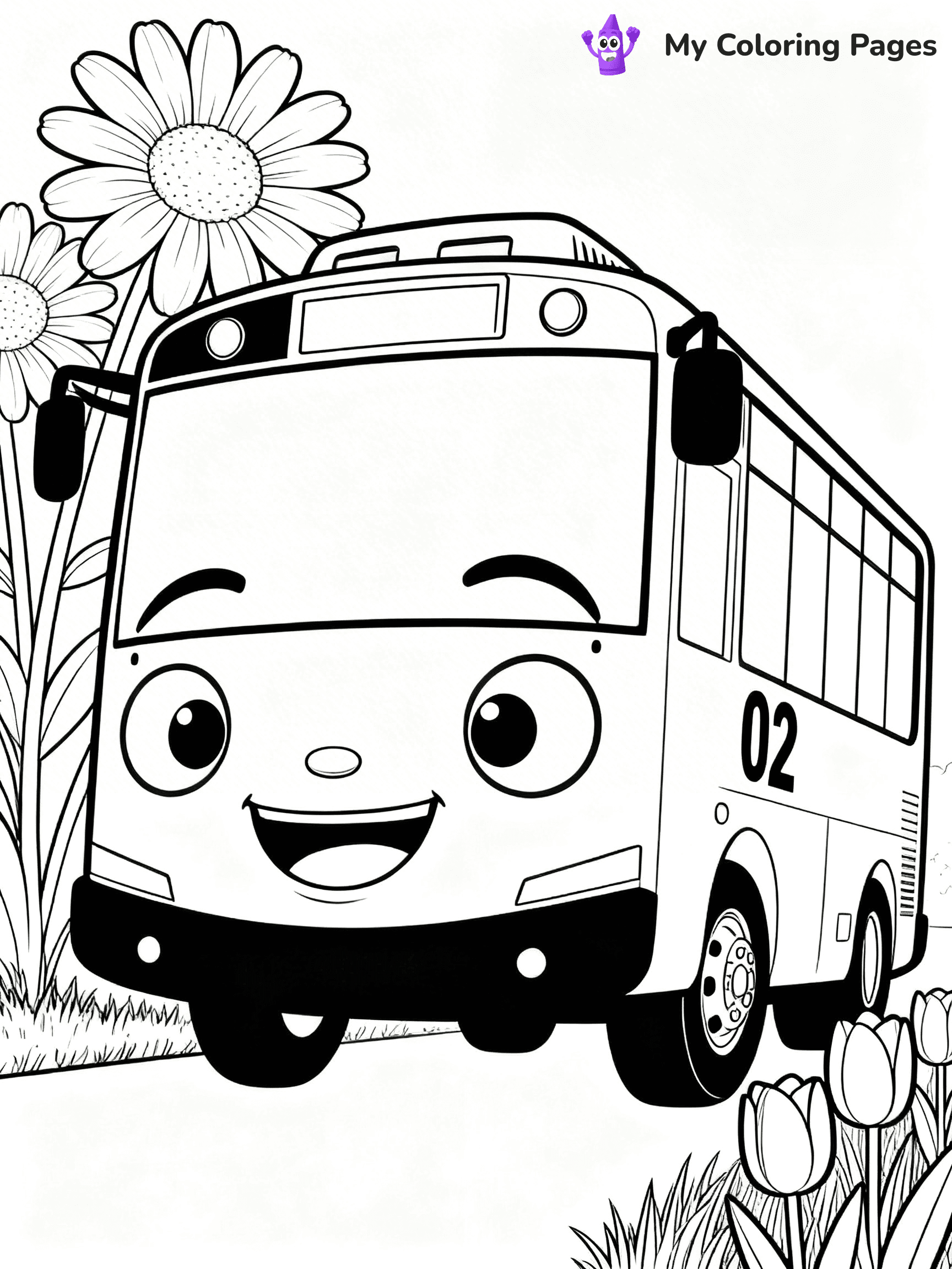 Tayo The Little Bus Coloring Pages - 22