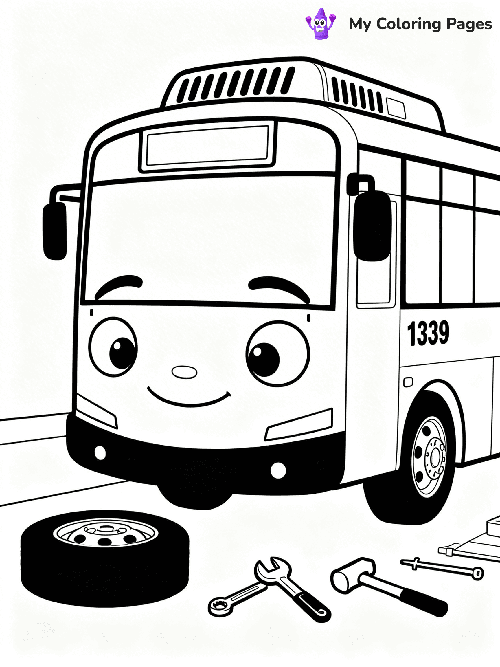 Tayo The Little Bus Coloring Pages - 12