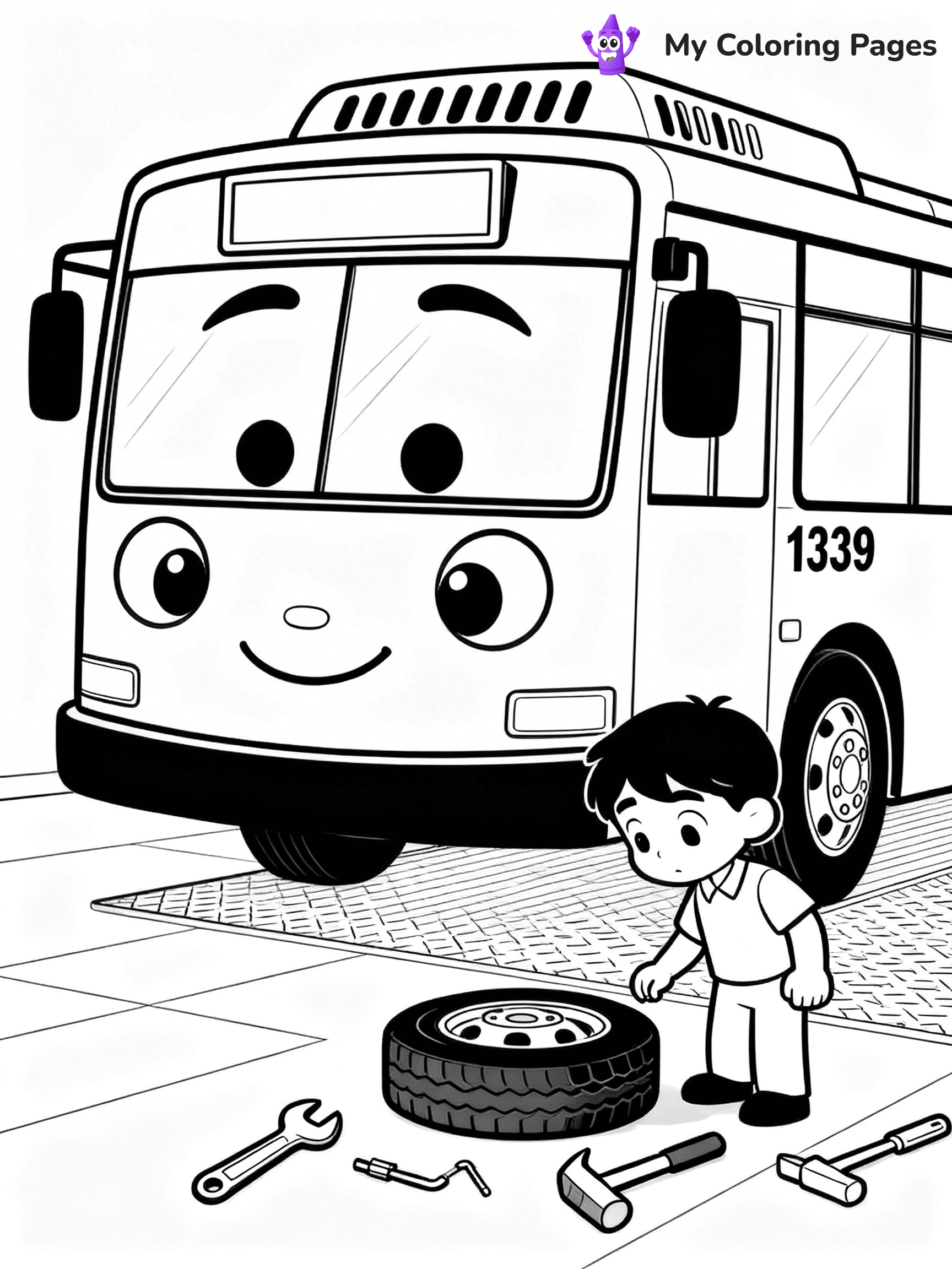 Tayo The Little Bus Coloring Pages - 11