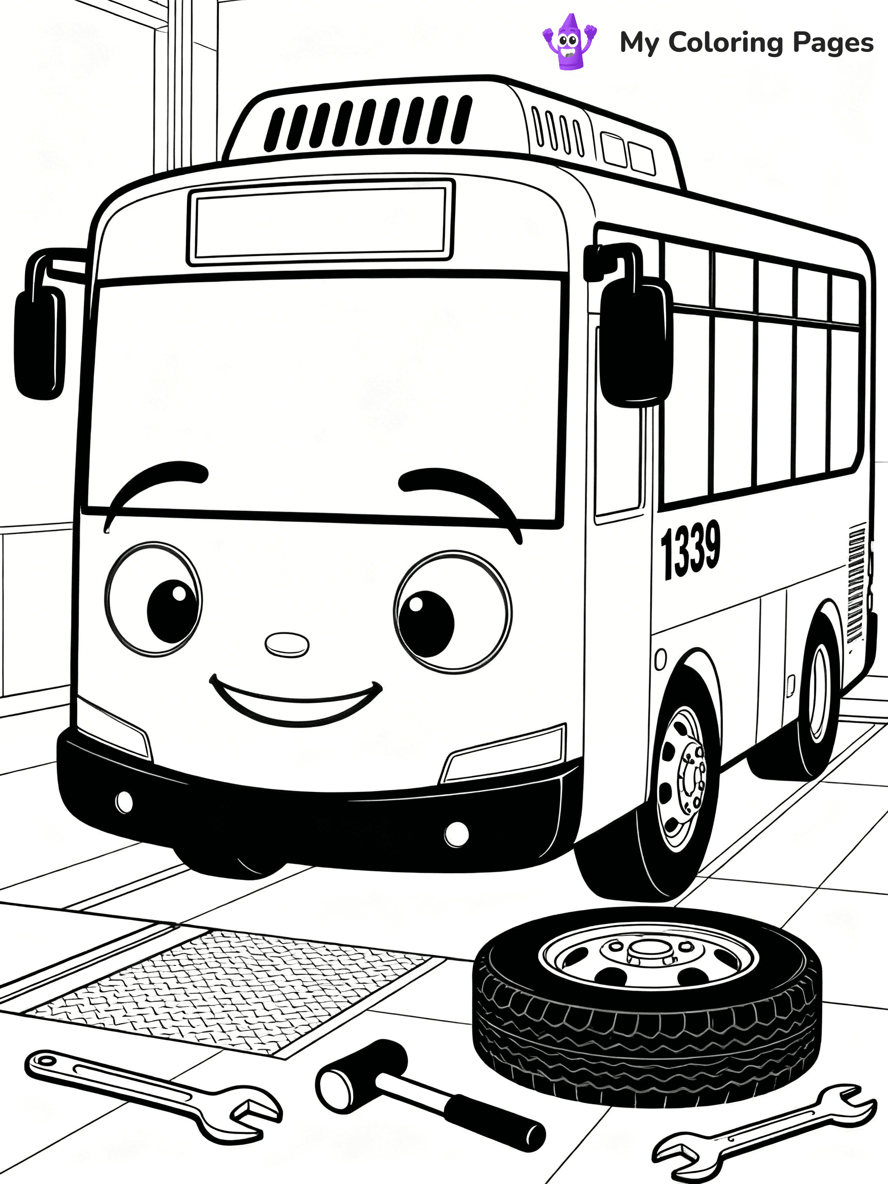 Tayo The Little Bus Coloring Pages - 10
