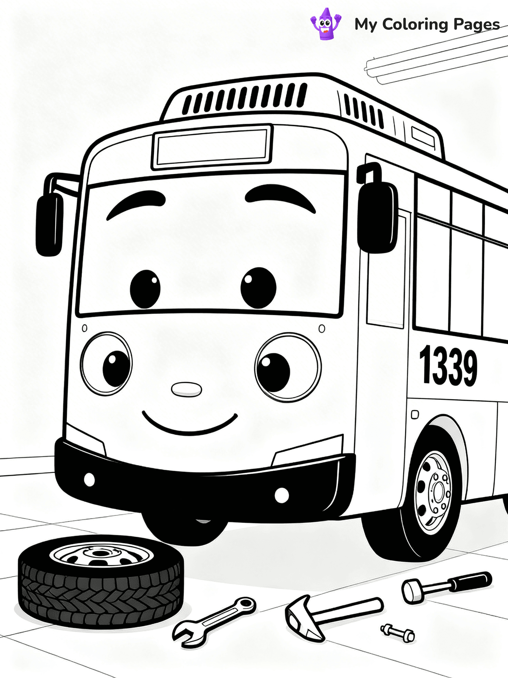 Tayo The Little Bus Coloring Pages - 9