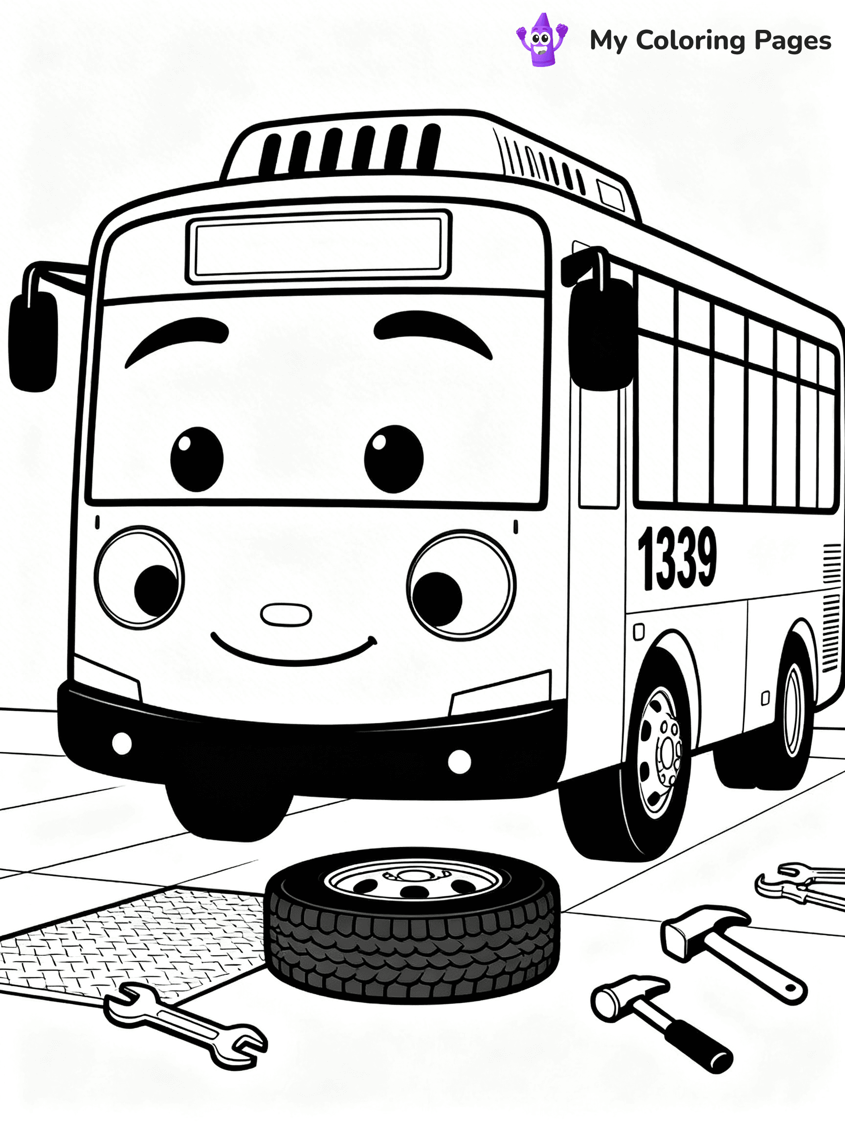 Tayo The Little Bus Coloring Pages - 8