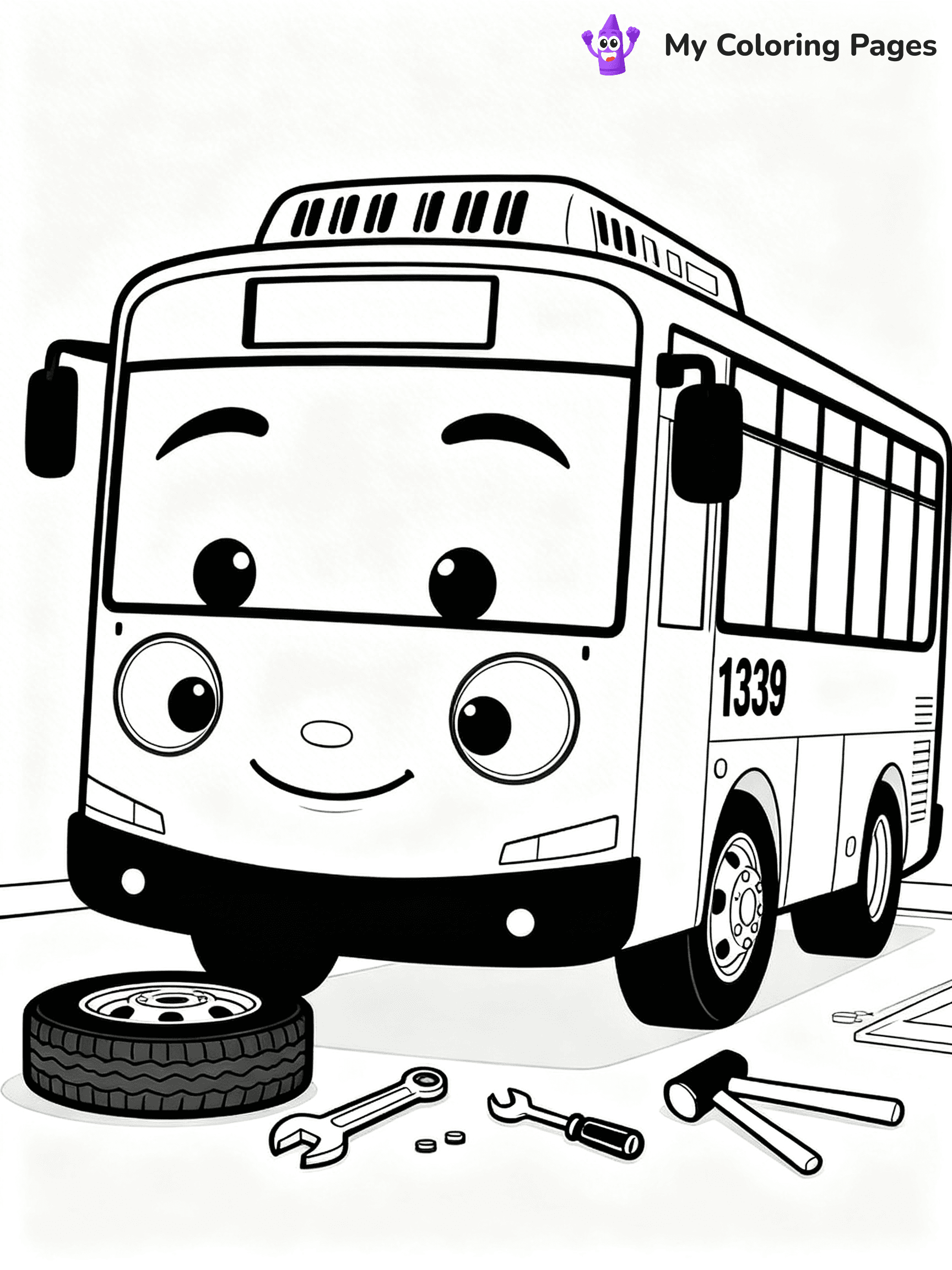 Tayo The Little Bus Coloring Pages - 7