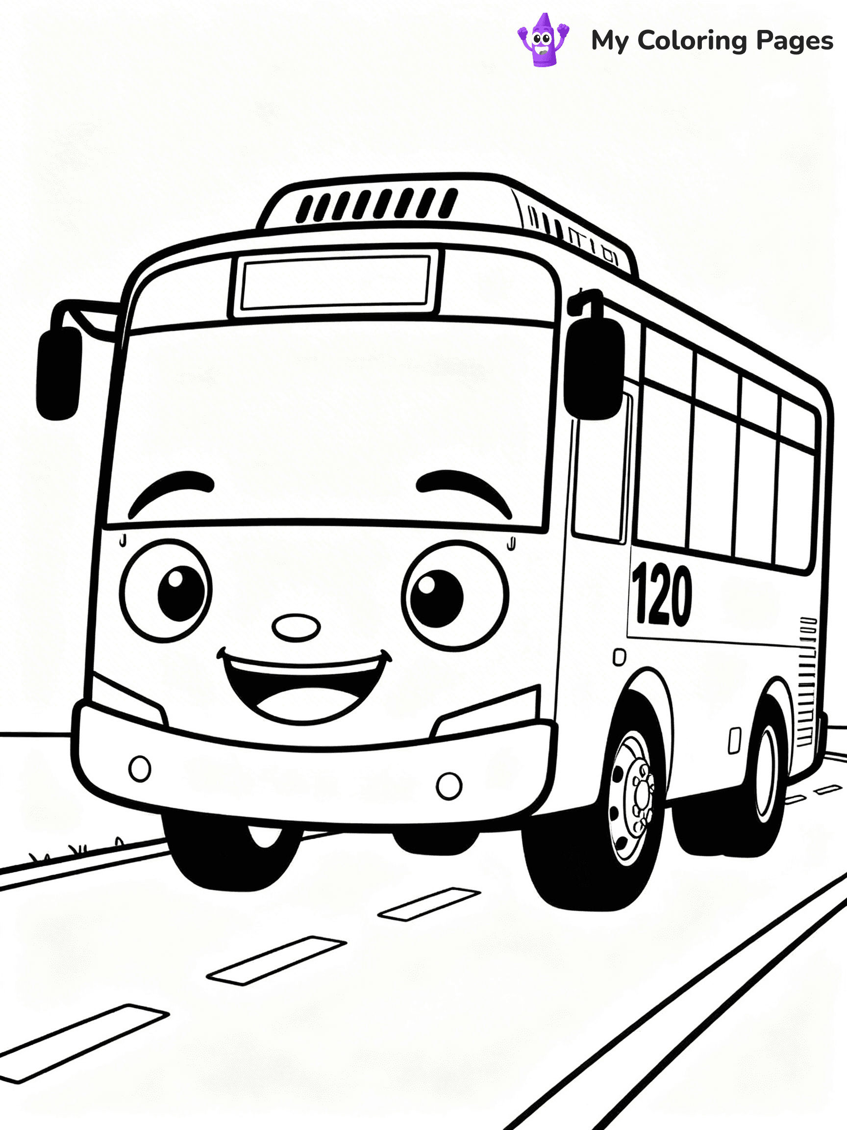 Tayo The Little Bus Coloring Pages - 6
