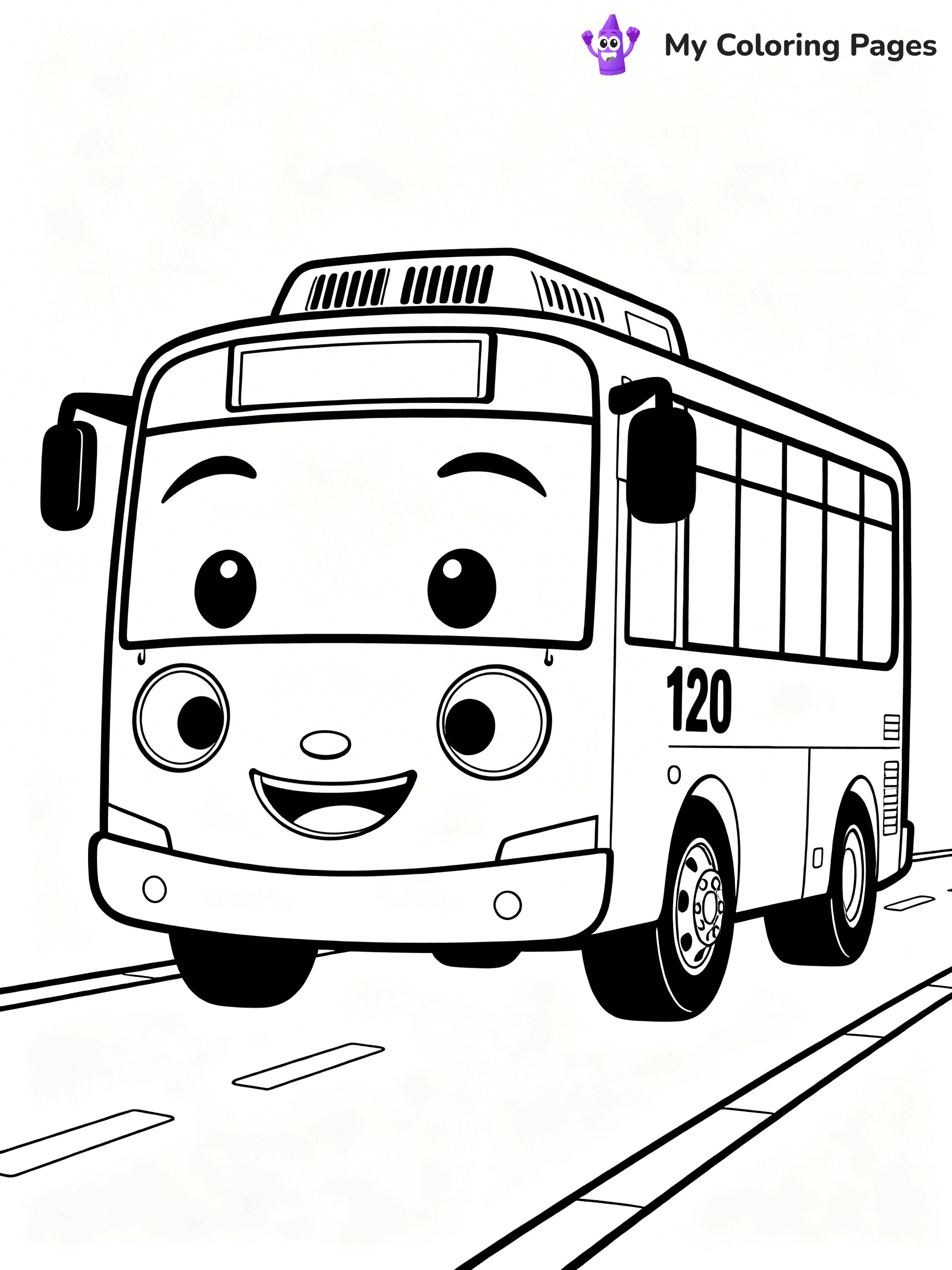 Tayo The Little Bus Coloring Pages - 1