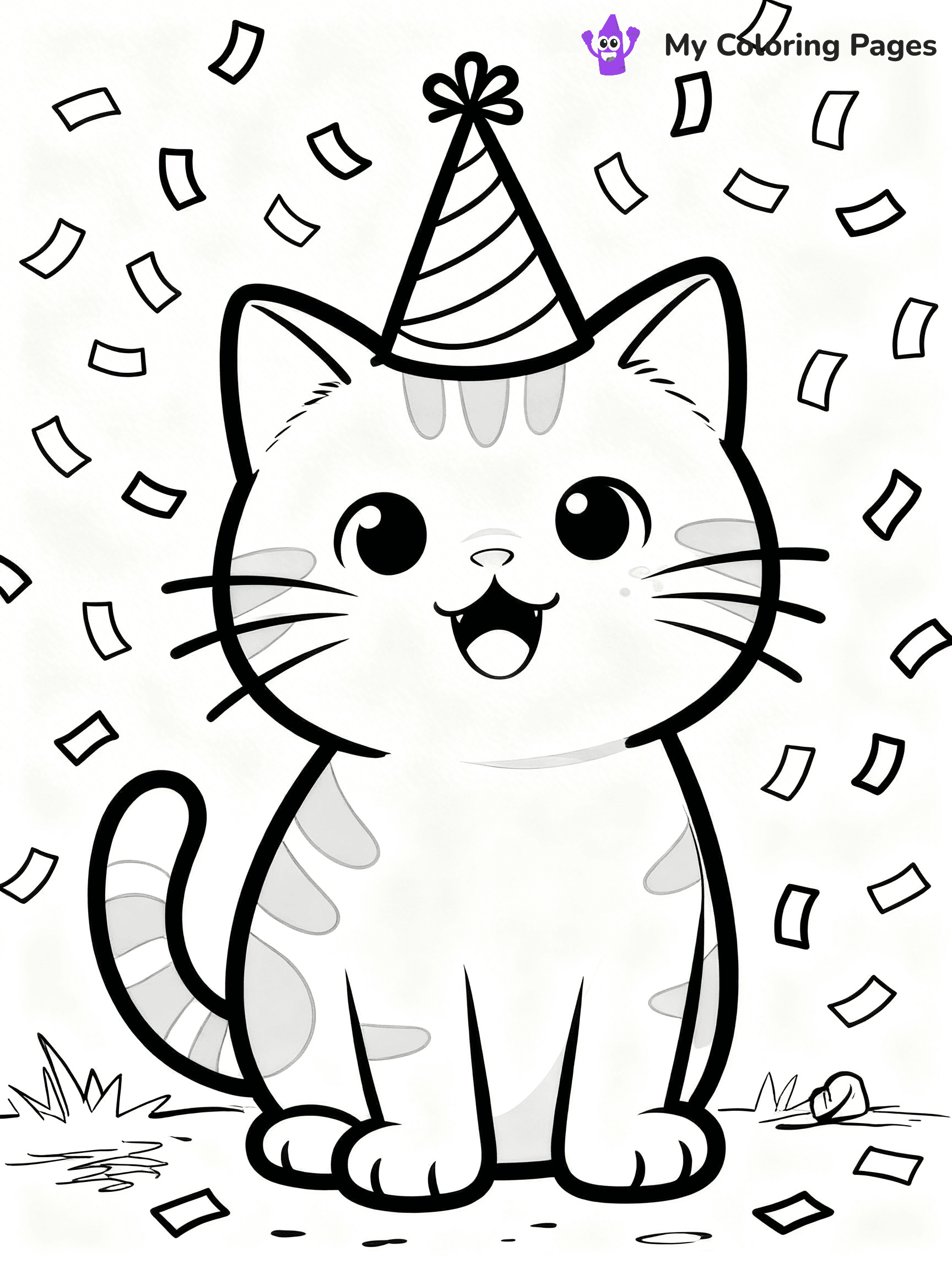 Birthday Hat Coloring Pages - 22