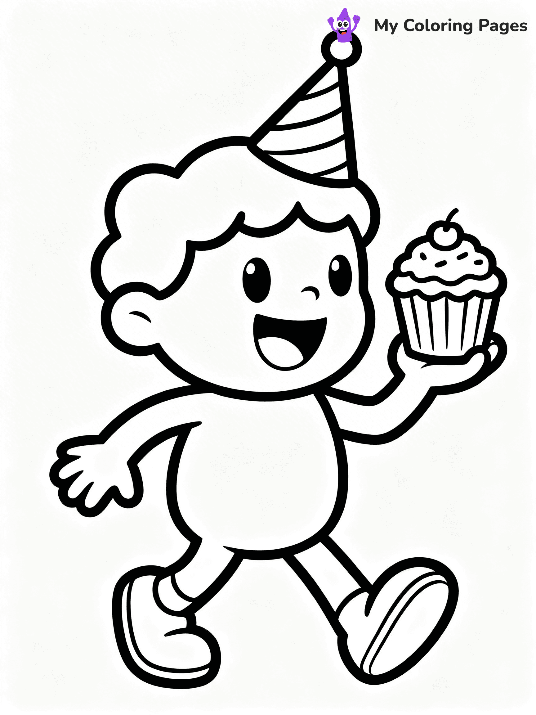 Birthday Hat Coloring Pages - 16